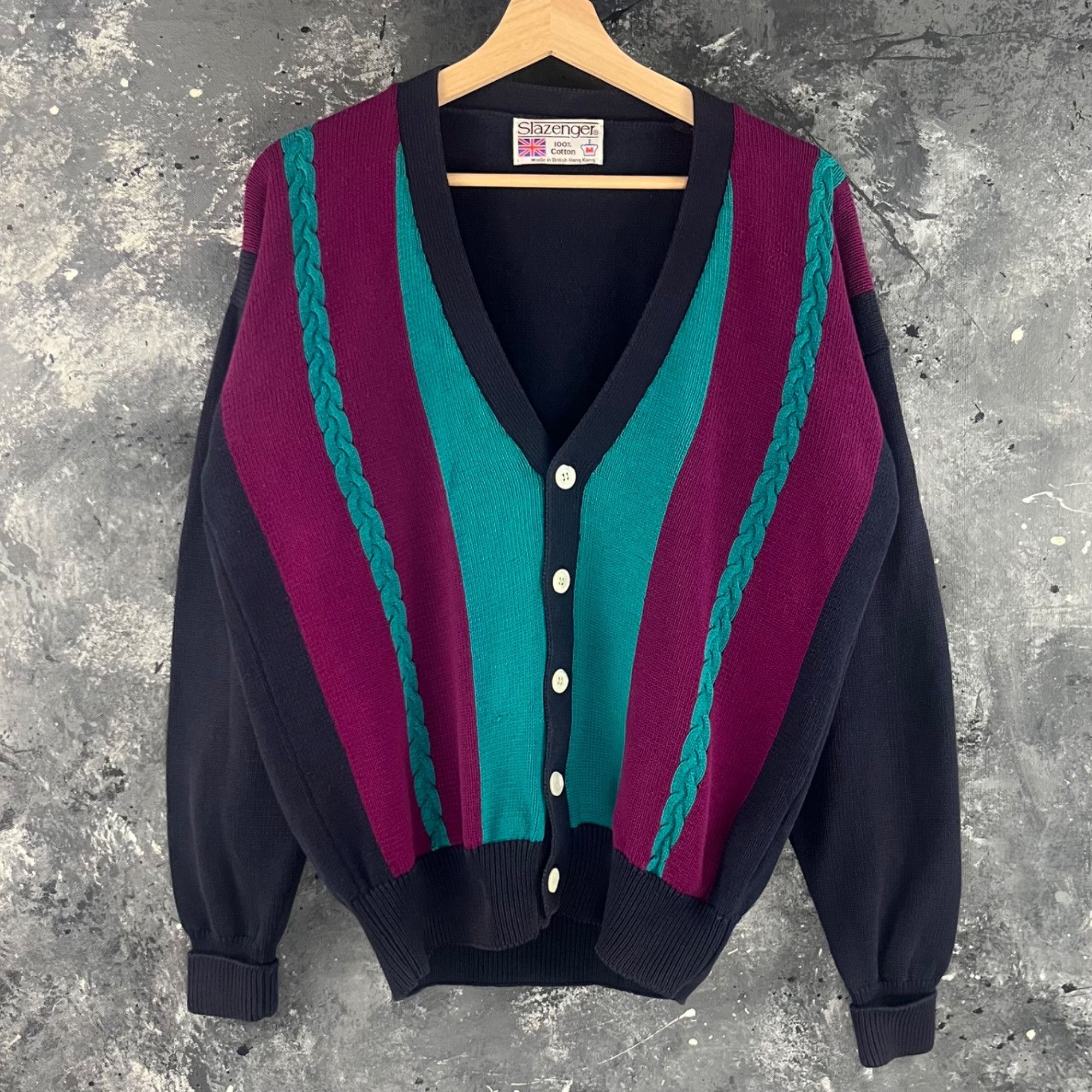 Vintage Vintage 90’s Slazenger cardigan Size US M / EU 48-50 / 2 - 1 Thumbnail