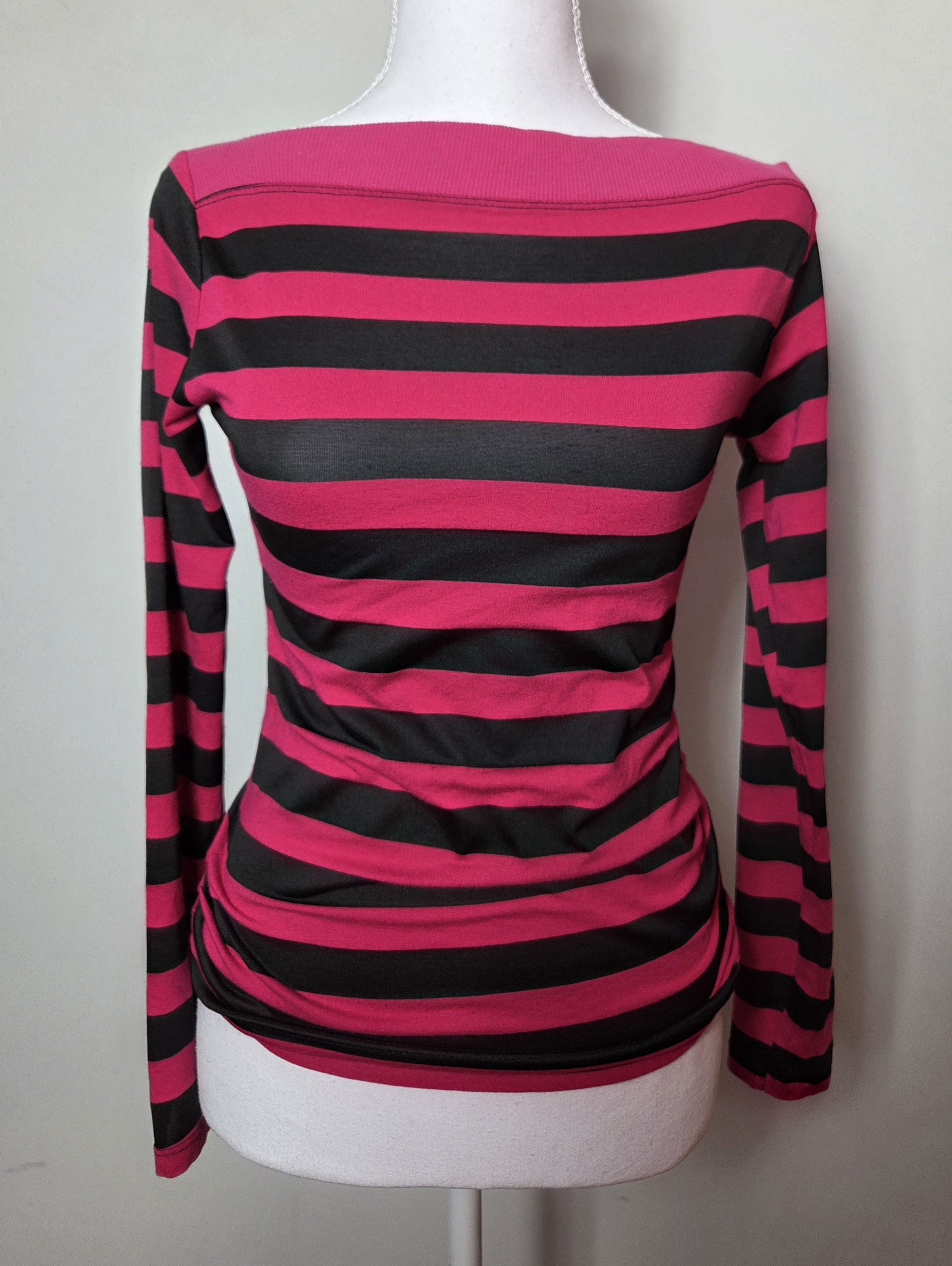 Japanese Brand Vintage stripped top y2k goth japan emo punk Size S / US 4 / IT 40 - 4 Thumbnail