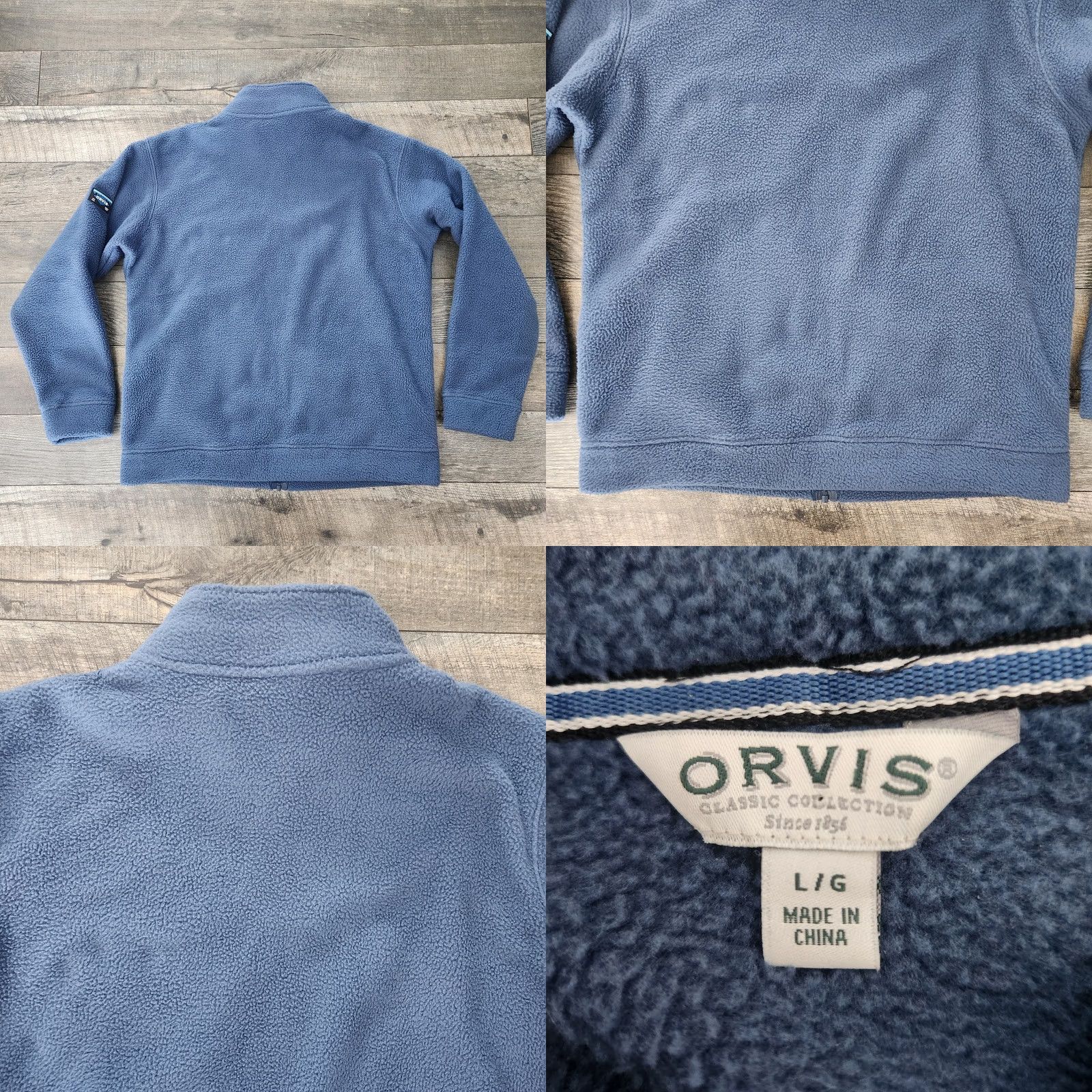 Orvis Orvis Full Zip Fleece Jacket Mens Large Blue Deep Pile Sherpa Badge Camping Windbreaker Pockets Hiking Walking Outdoor Classic Logo Size US L / EU 52-54 / 3 - 8 Thumbnail