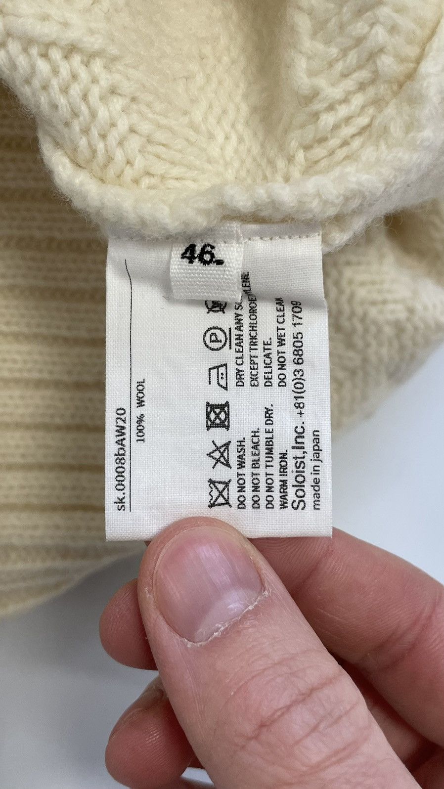 Takahiromiyashita The Soloist. Patterned Cream Wool Sweater Size US M / EU 48-50 / 2 - 9 Thumbnail
