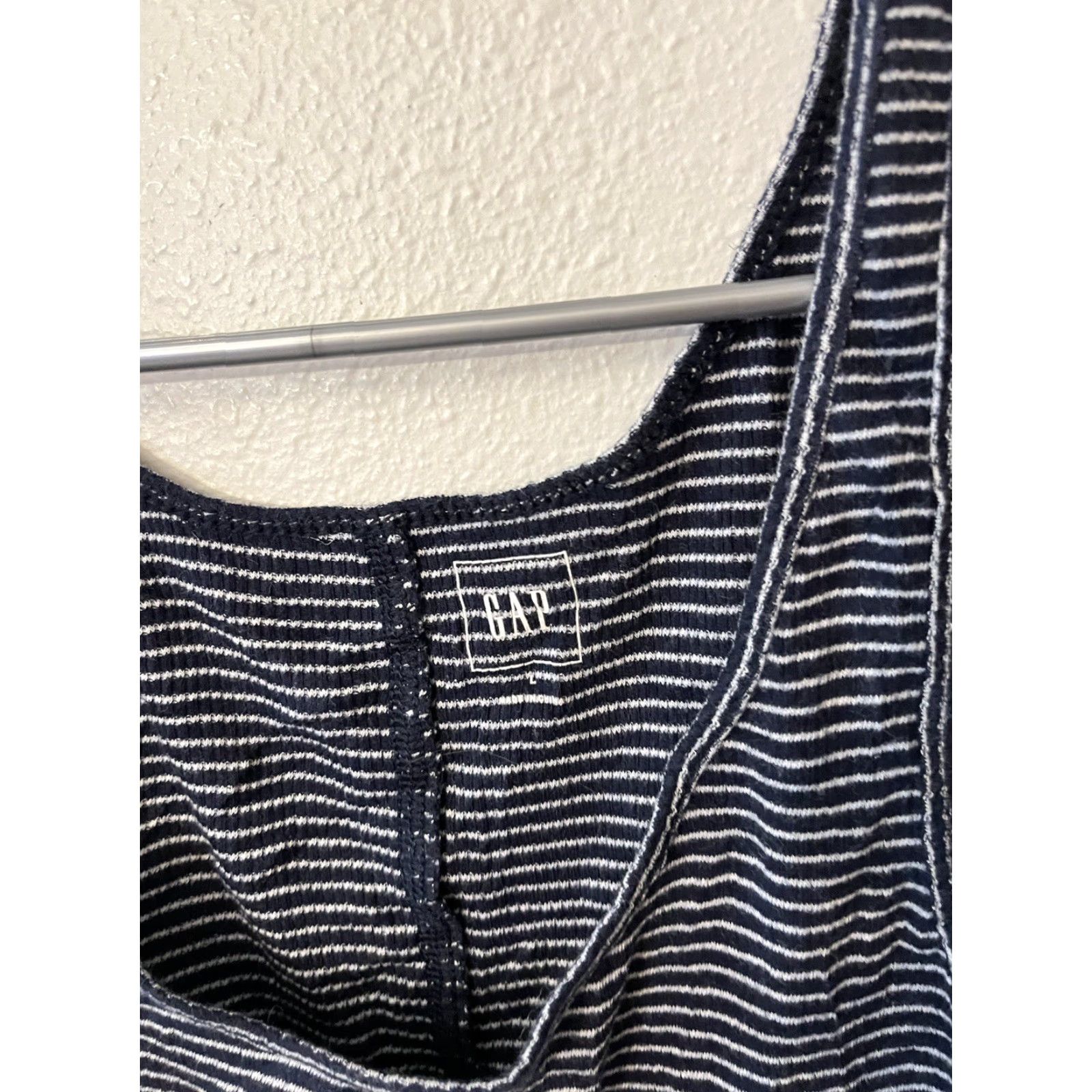 Gap Gap Tank Women Large Blue Striped Sleeveless Crew Neck Tie Cotton Blend Linen Blend Modal Casual Bohemian Colorful Size L / US 10 / IT 46 - 3 Thumbnail