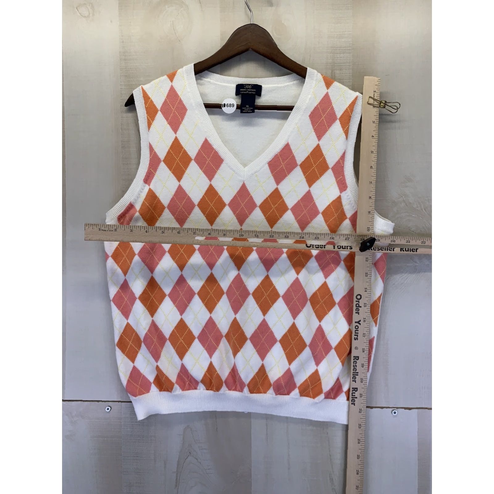 Brooks Brothers Brooks Brothers 346 Supima Cotton Colorful Argyle Knit Womens Sweater Vest XL Multicolor Knitted Vest Womens Fashion Colorful 90s? Size XL / US 12-14 / IT 48-50 - 3 Thumbnail