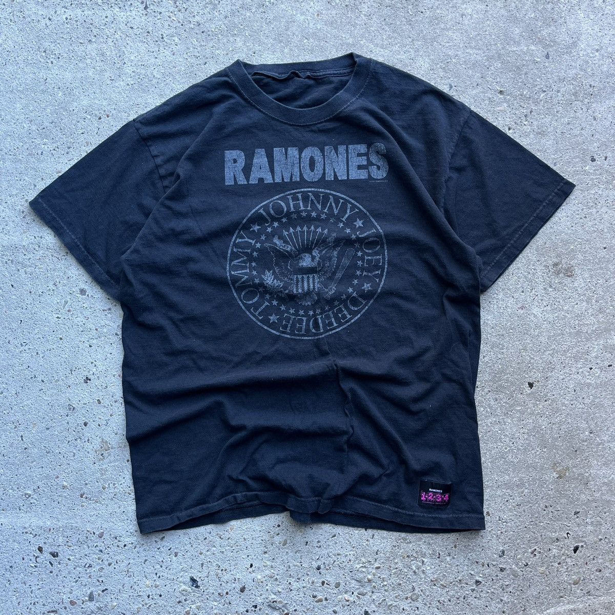 Band Tees × Vintage Vintage 2000’s Ramones Band Rock Tee Washed Hey Ho Lets Go Size US M / EU 48-50 / 2 - 1 Thumbnail