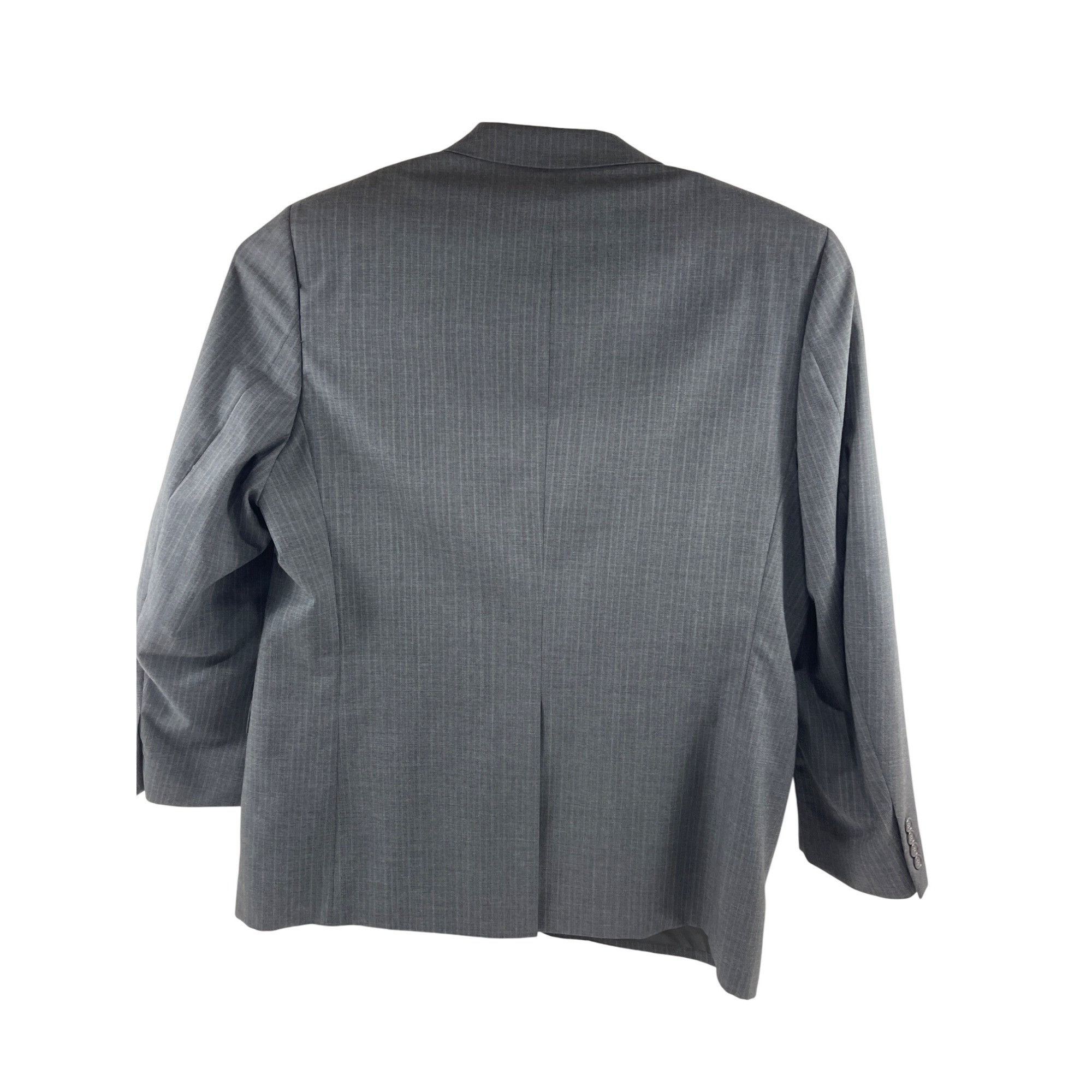 Other Mens Gray Pinstripe Two-Piece Suit 100% Wool Classic Fit Jac Size 44R - 3 Thumbnail