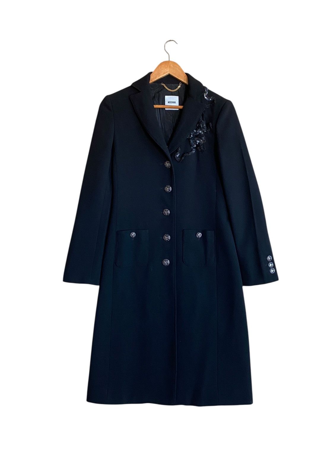 Moschino Very Rare Vintage Brand Moschino Wool Trench Coat 2000s Size US S / EU 44-46 / 1 - 1 Thumbnail