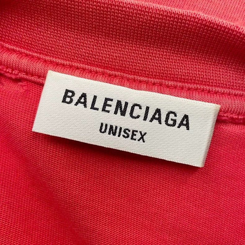 Balenciaga Balenciaga Orange Red Logo Printed Short Sleeve Size US XS / EU 42 / 0 - 5 Thumbnail