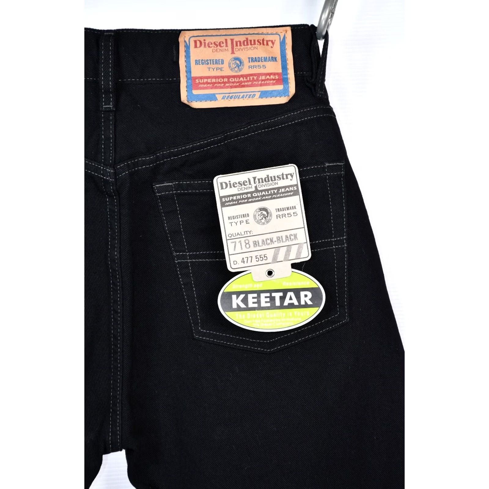 Diesel VINTAGE Diesel Keetar RR55 Black-Black Straight Fit Men's W29 Size US 29 - 3 Thumbnail