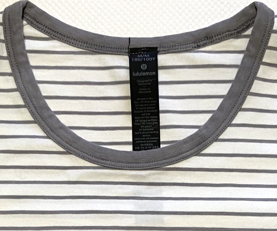 Lululemon Lululemon Mens Striped 5 Year Basic Tee Shirt M Size US M / EU 48-50 / 2 - 3 Thumbnail