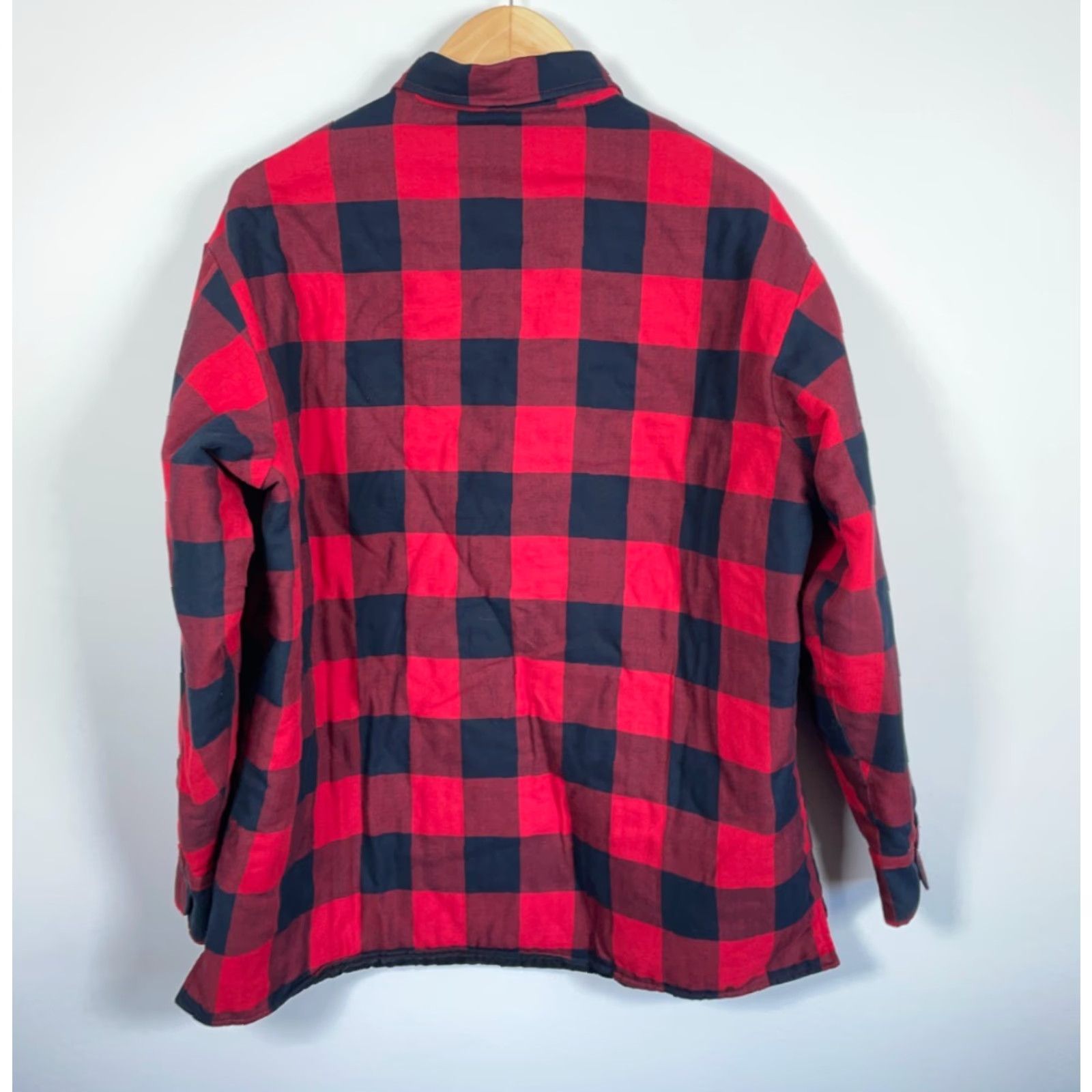 Vintage VINTAGE Campus 80s Quilted Lined Flannel Shirt Jacket XL Red Black Buffalo Plaid Mens Size US XL / EU 56 / 4 - 2 Thumbnail