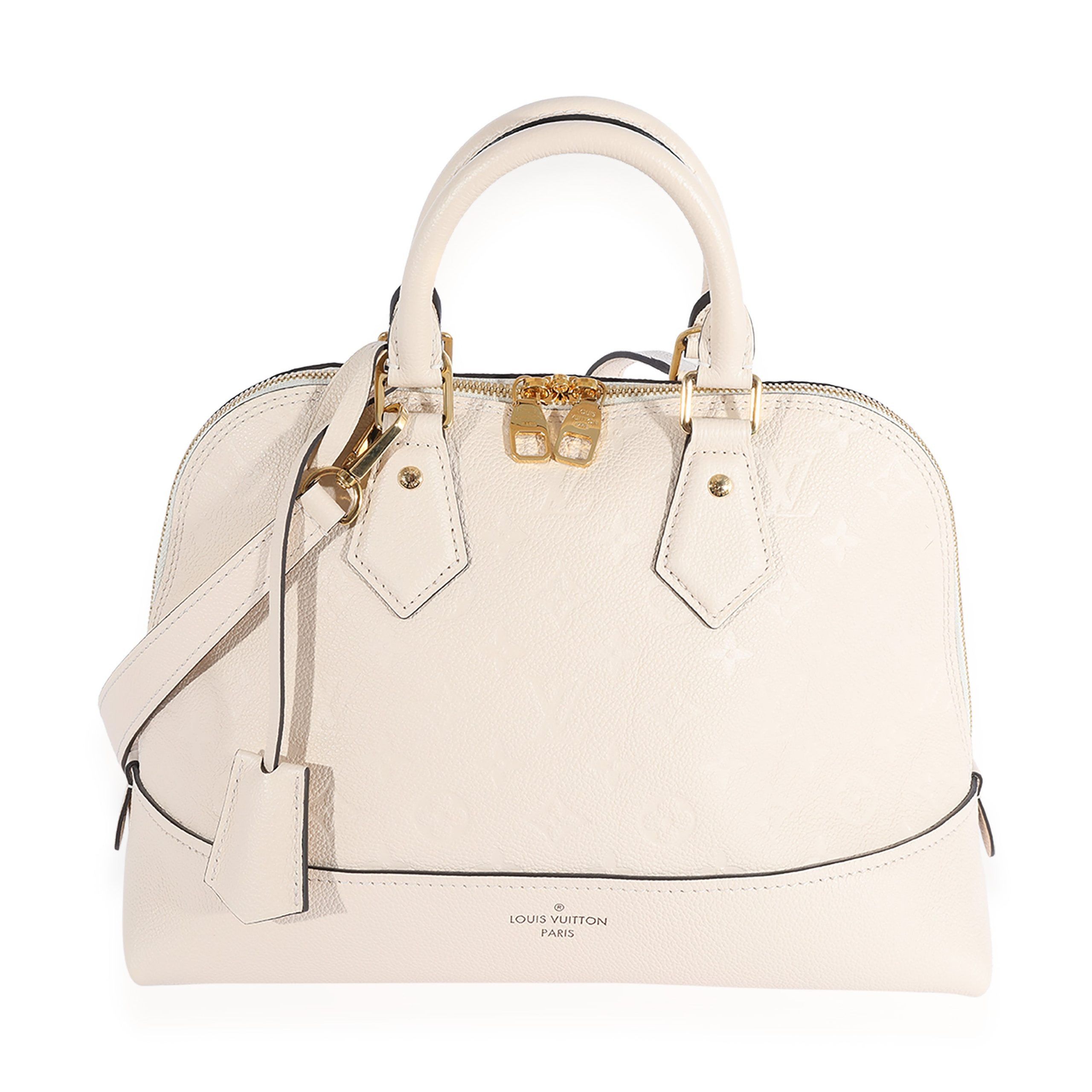 image of Louis Vuitton Creme Monogram Empreinte Neo Alma Pm in White, Women's