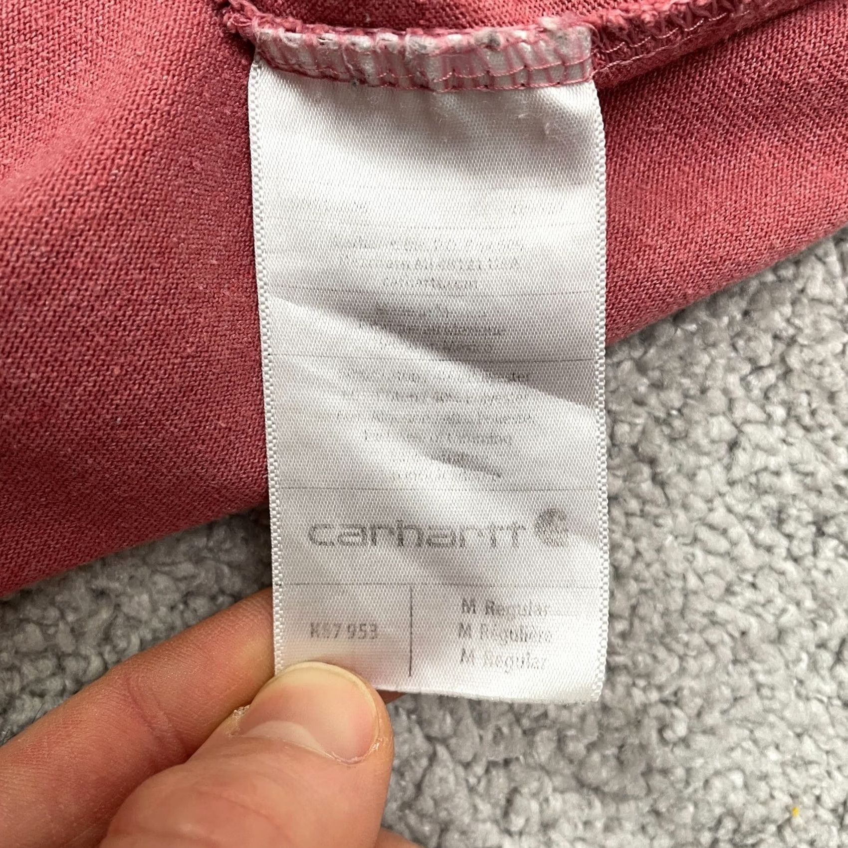Carhartt VINTAGE Carhartt K87 Original Fit T-Shirt Mens Medium Orange Crew Neck Pocket Tee Size US M / EU 48-50 / 2 - 7 Thumbnail