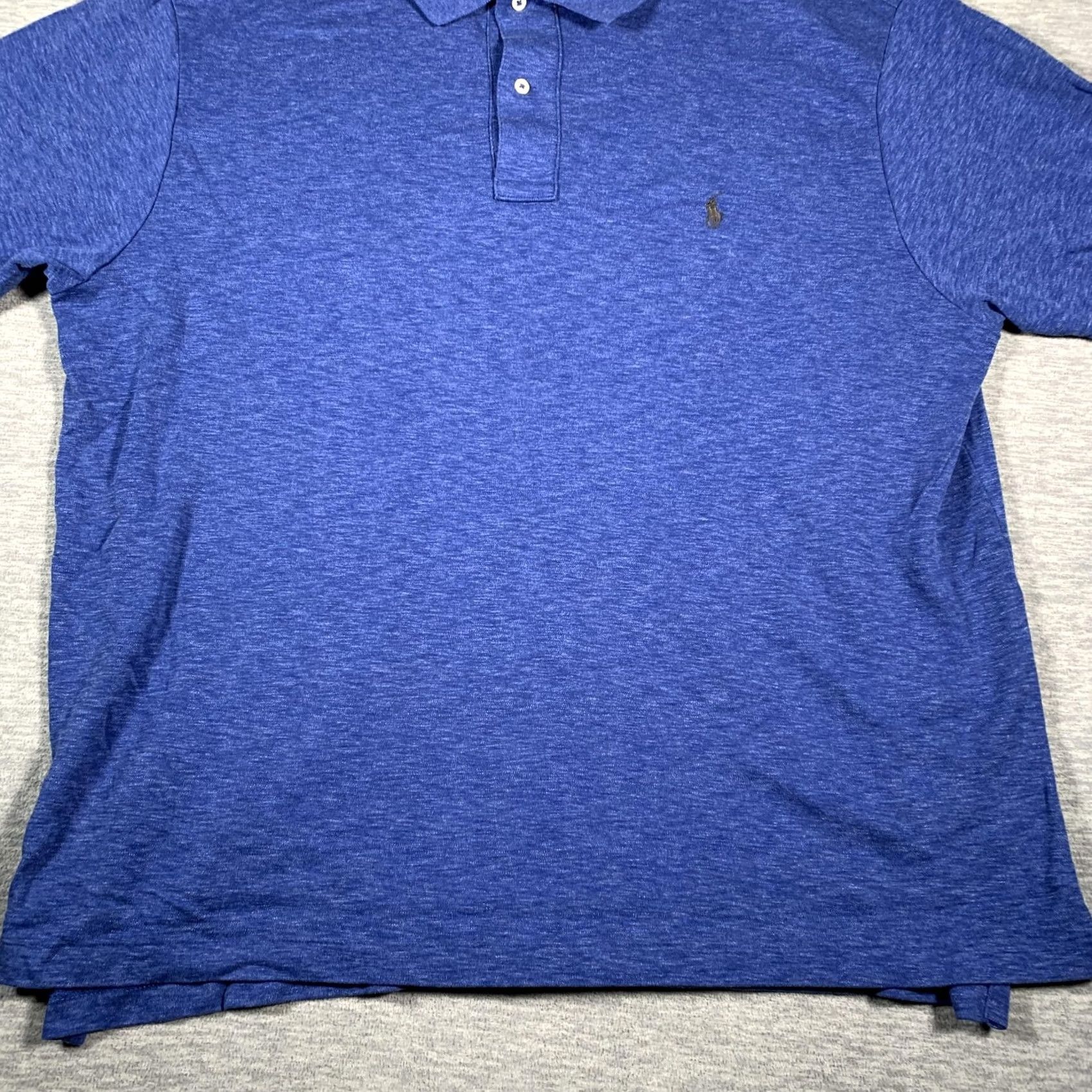 Polo Ralph Lauren Polo Ralph Lauren Polo Shirt Mens 2XL Big & Tall Heather Blue Embroidered Pony Short Sleeve Casual Golf Prep Shirt Mens Big 2X Size US XXL / EU 58 / 5 - 3 Thumbnail