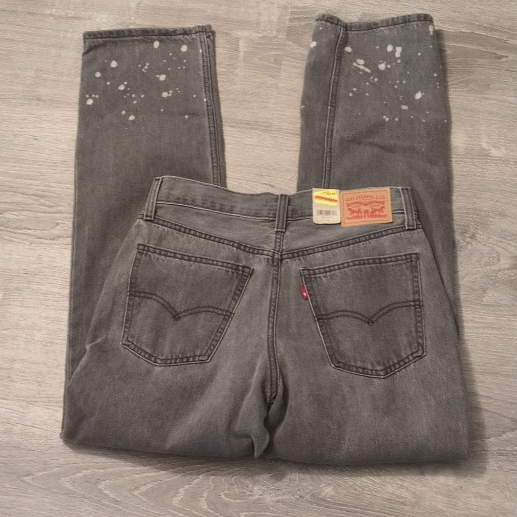 Levi's Levi's gray low pro straight paint splatter jeans size 27 Size 27" / US 4 / IT 40 - 10 Thumbnail