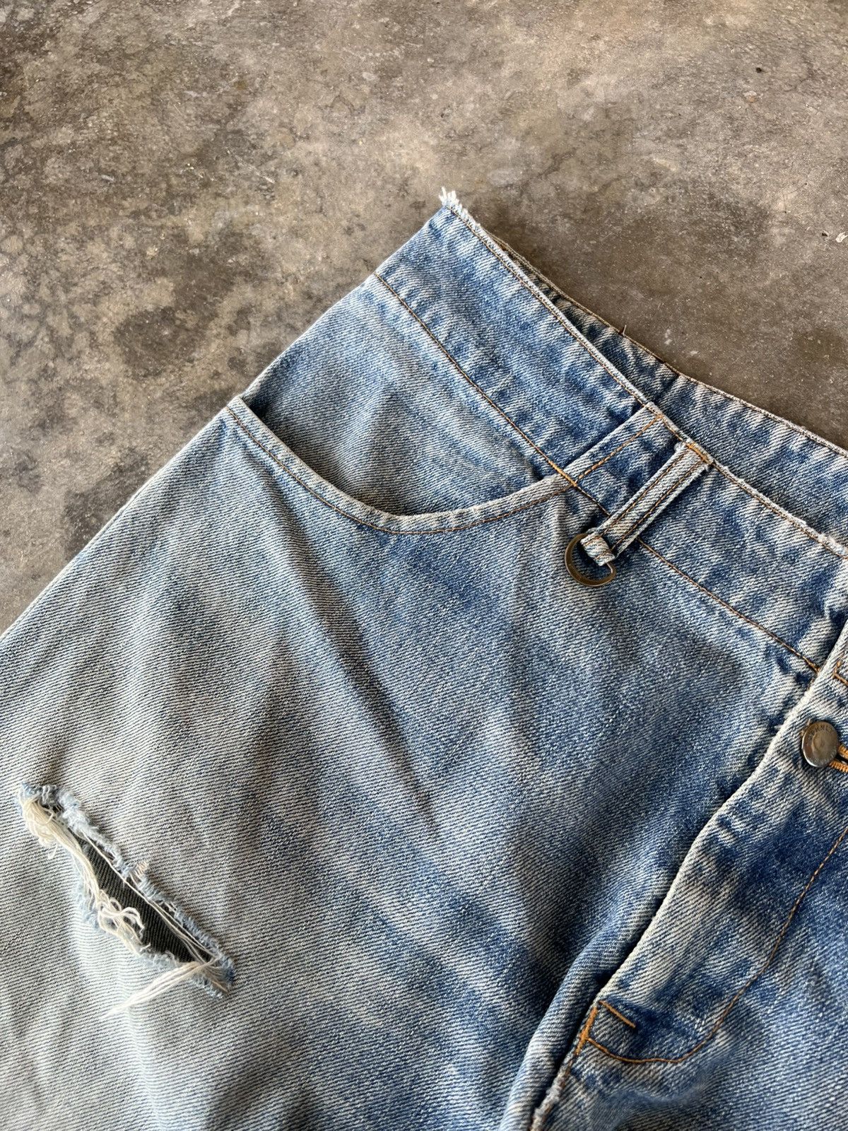 If Six Was Nine × Japanese Brand × Sophnet. 💥Baggy💥Vintage Sophnet. faded Distressed Jean Size US 35 - 7 Thumbnail