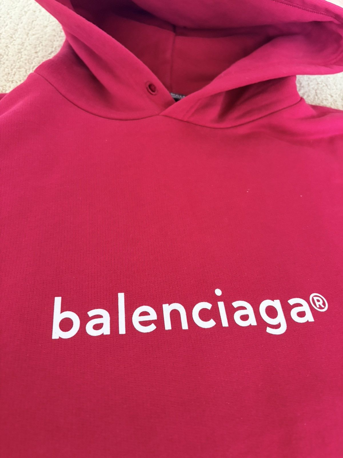 Balenciaga SEND ME OFFERS! Burgundy balenciaga copyright hoodie Size US M / EU 48-50 / 2 - 3 Thumbnail
