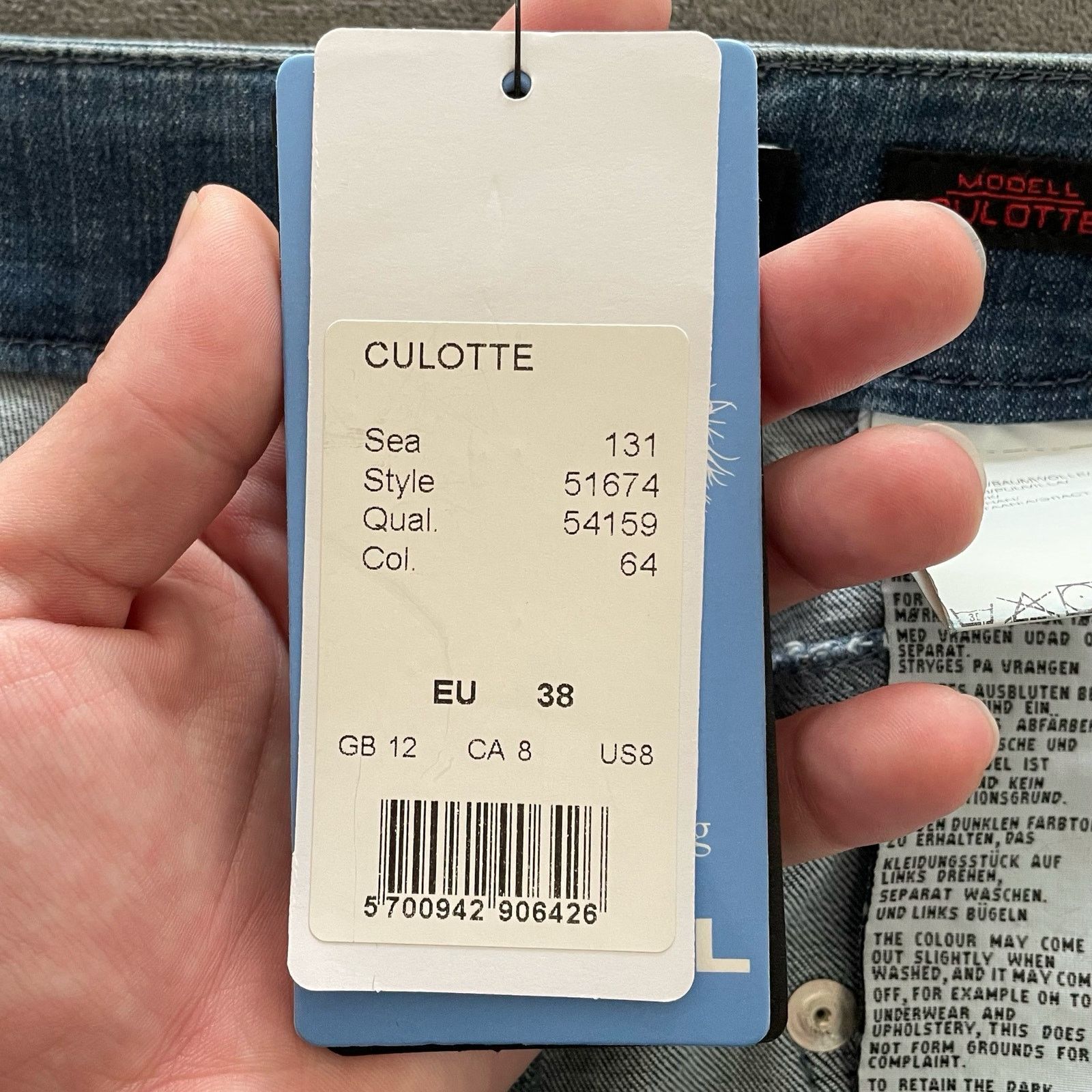 Other Robell Culotte Cropped Trouser Jeans Raw Hem 64 Blue Size 8 Size 30" / US 8 / IT 44 - 8 Thumbnail