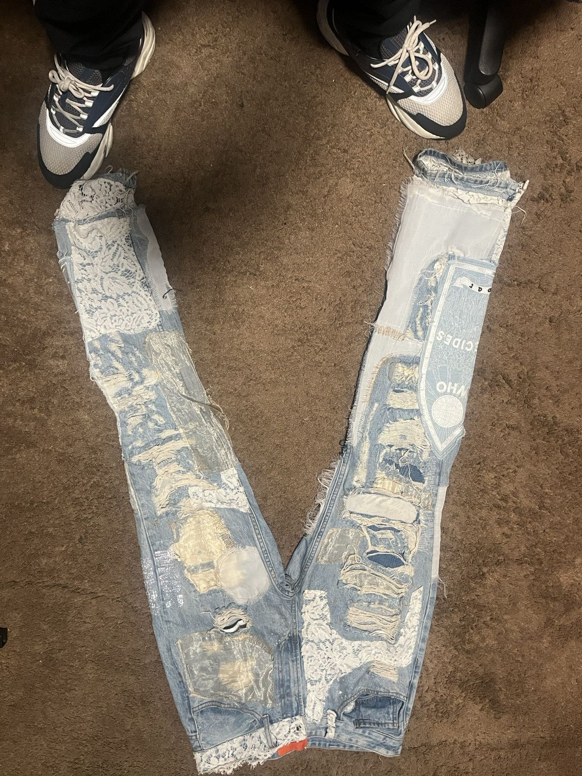 Ev Bravado Who Decides War Lace Detail Jeans Size US 34 / EU 50 - 1 Thumbnail