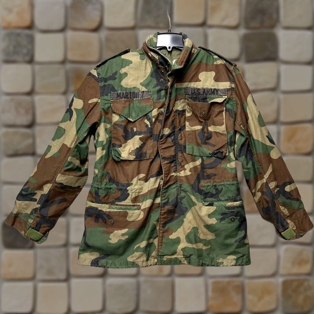 Vintage Alpha Industries Jacket Mens Small Green Camo Us Army Field Outdoor, Men's