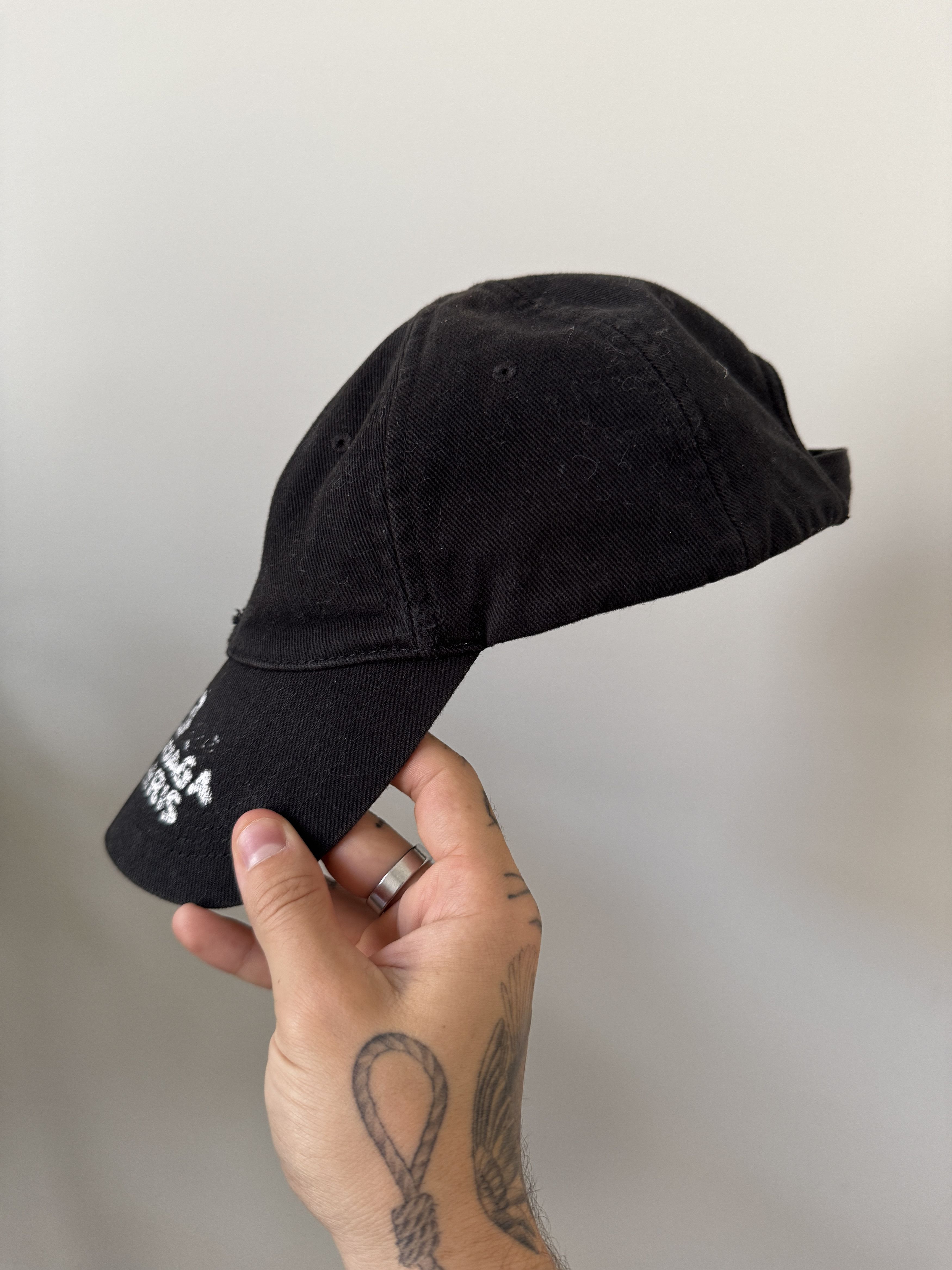 Balenciaga Balenciaga black splatter-effect BB Paris Cap SIZE SMALL Size 26 - 6 Thumbnail