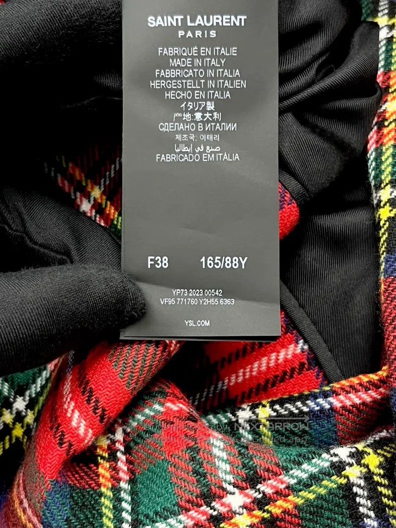 Saint Laurent Paris Saint Laurent Paris Multicolor Plaid Wool Double-breasted Size XS / US 0-2 / IT 36-38 - 4 Thumbnail