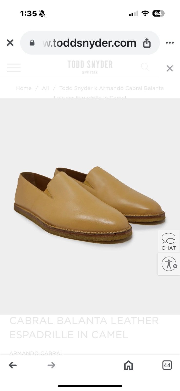 Armando Cabral Todd Snyder x Armando Cabral Balanta Leather Espadrille Size US 9 / EU 42 - 1 Thumbnail