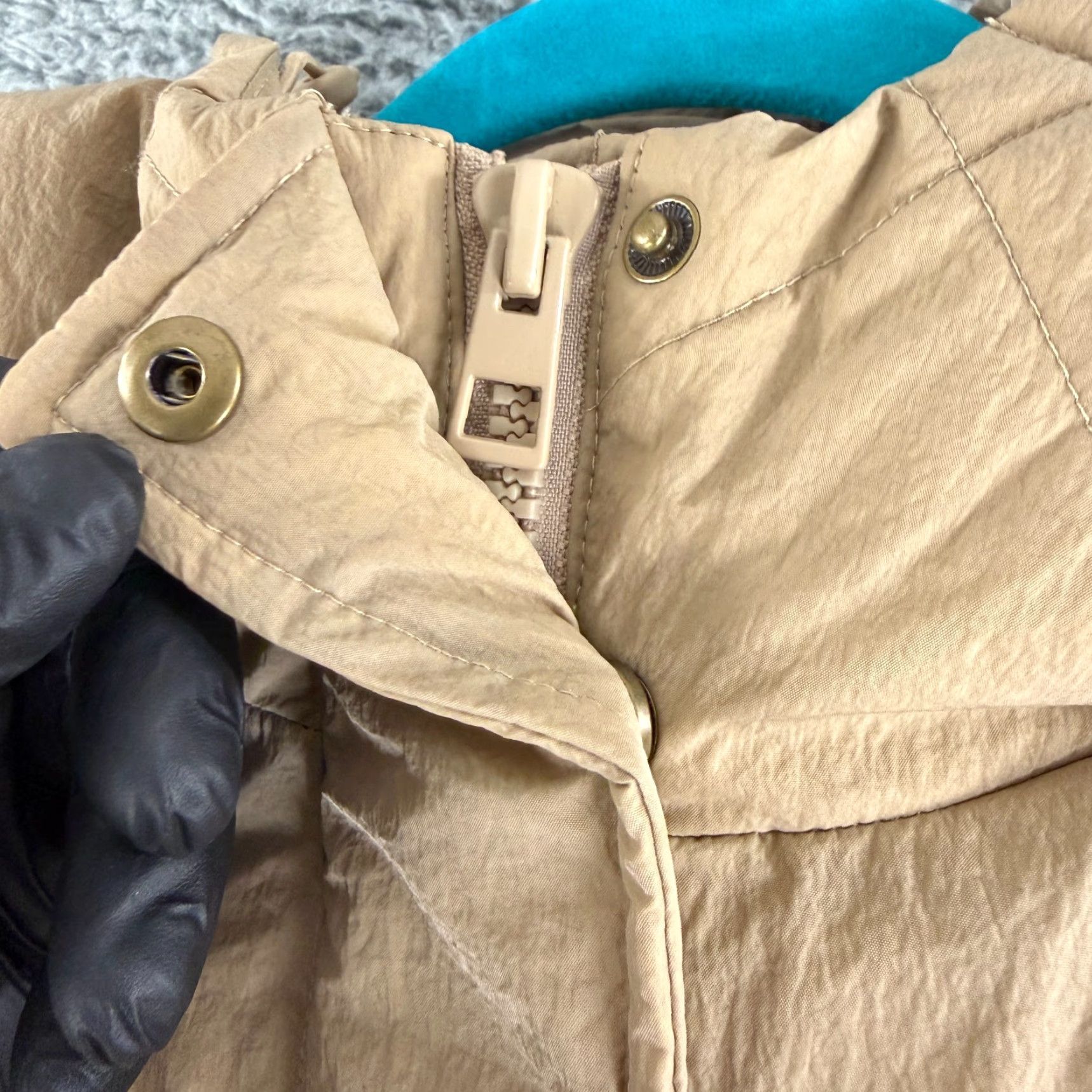 Madewell Madewell Holland Quilted Puffer Parka Jacket Womens XS Beige Hooded LS Size XS / US 0-2 / IT 36-38 - 7 Thumbnail