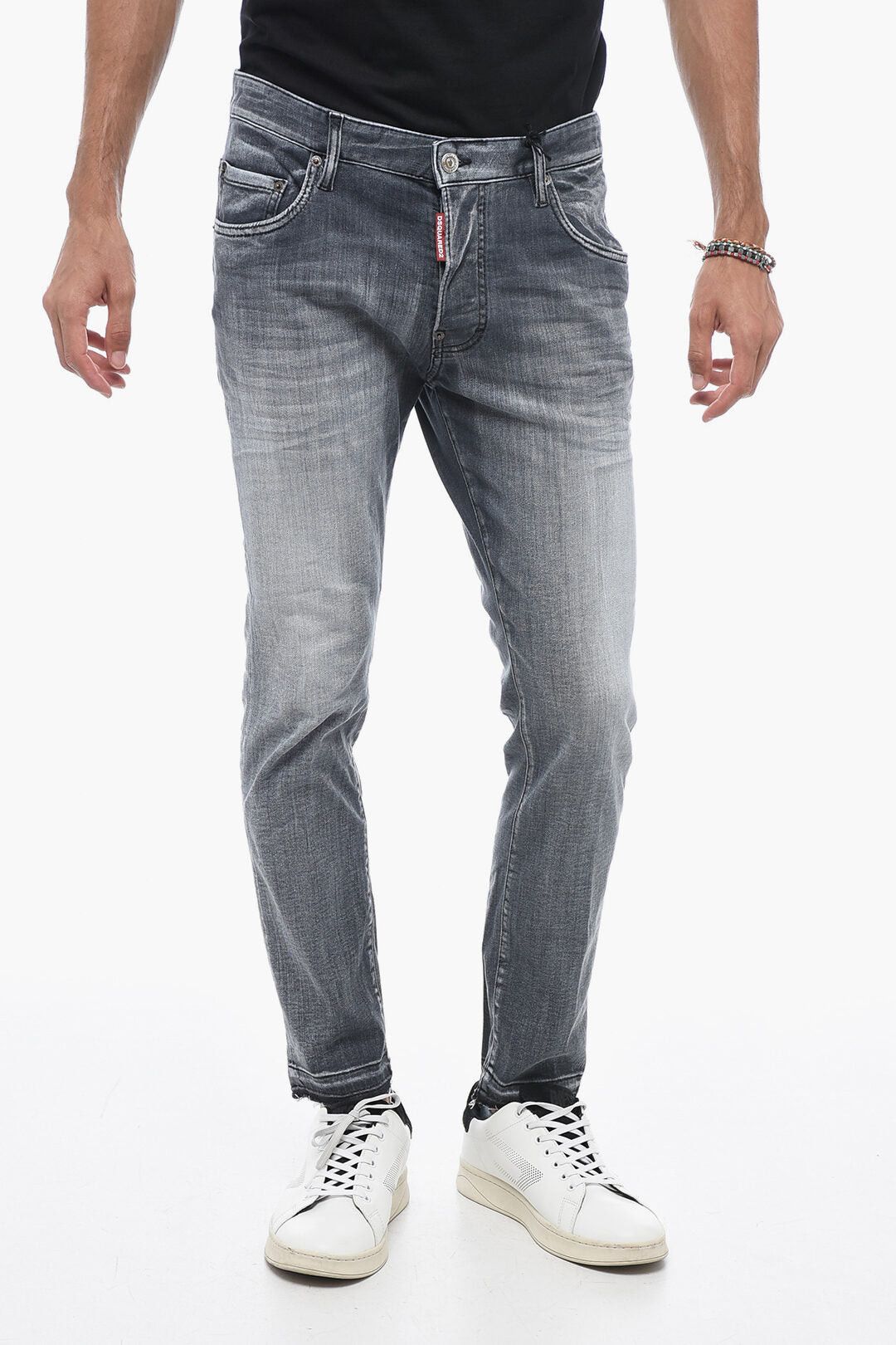 Skater Jeans with Raw Hem