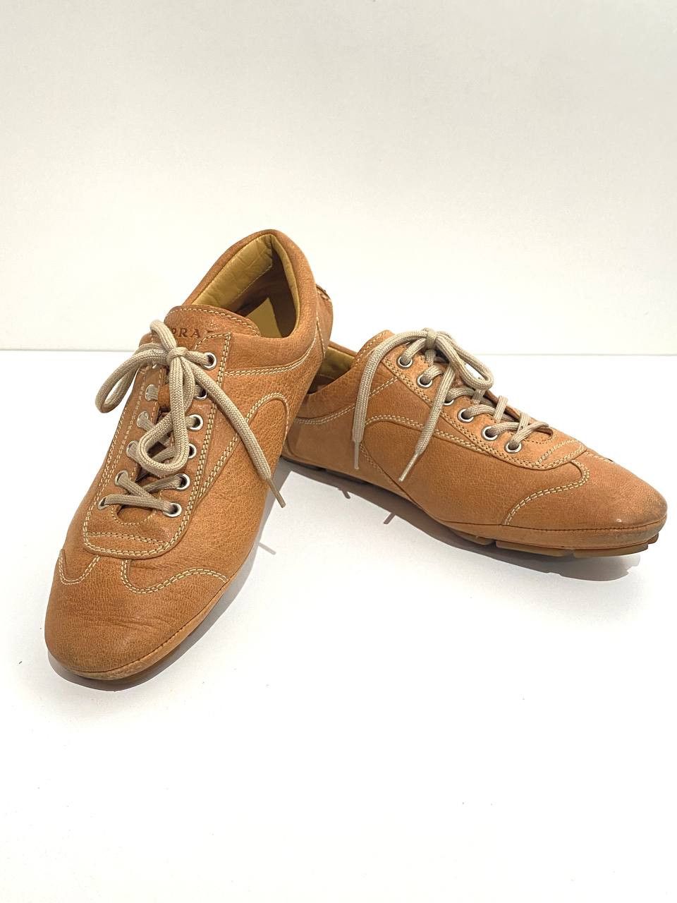 Prada Prada Car Shoe Bowling Low Top Lace Up Sneakers Retro Shoes Size US 7.5 / IT 37.5 - 5 Thumbnail