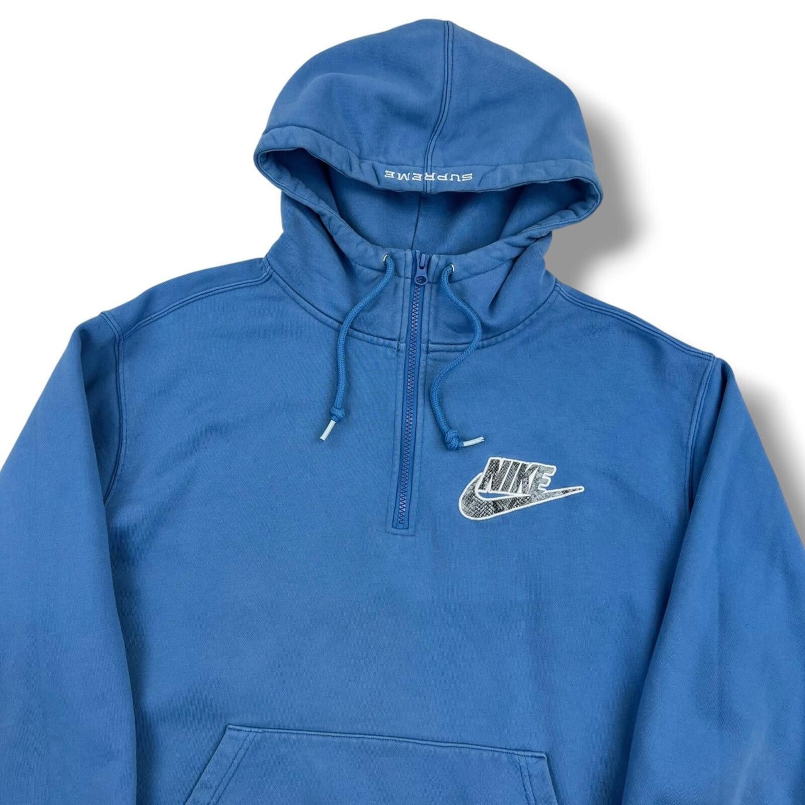 Supreme Navy Sumo Haircut Skateshop Hoodie | Grailed