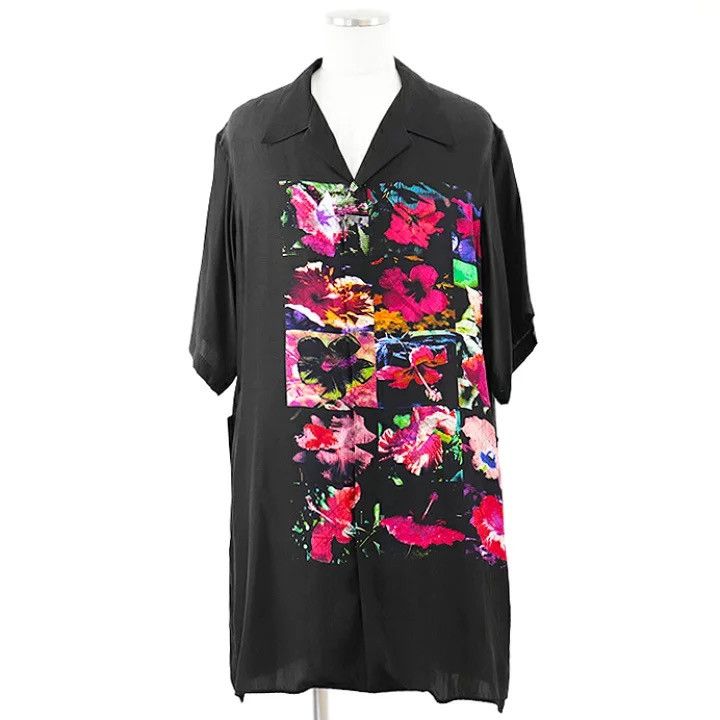 Yohji Yamamoto Pour Homme Silk Shirt Flower Print Size US M / EU 48-50 / 2 - 1 Thumbnail