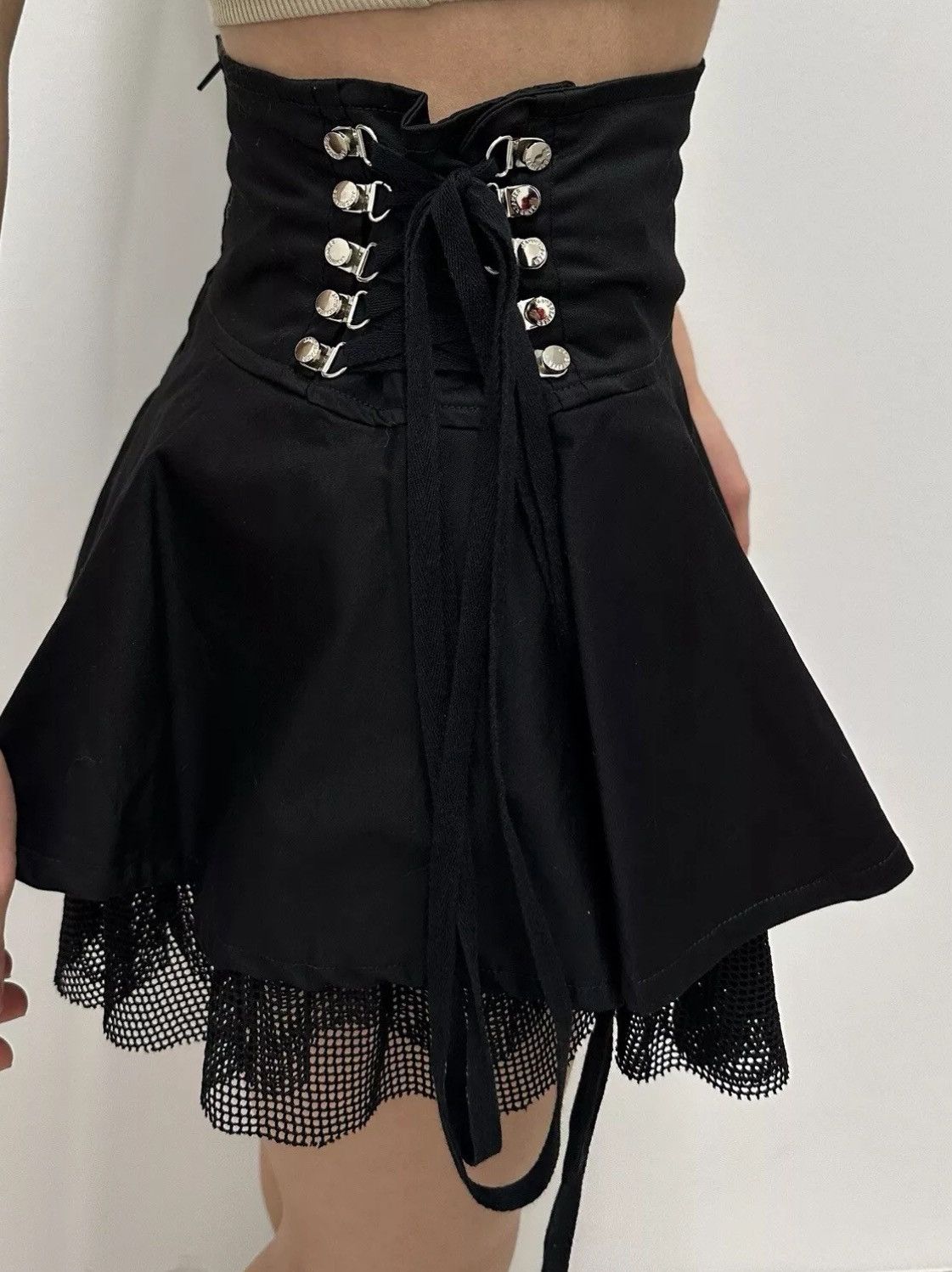 Other JawBreaker Lace-Up Sexy Mini Skirt Black Y2k gothic opium Size 27" / US 4 / IT 40 - 11 Thumbnail