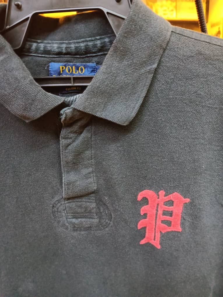 Polo Ralph Lauren × Vintage VINTAGE POLO RALPH LAUREN RUGBY POLO P SPELLOUT SHIRT Size US L / EU 52-54 / 3 - 2 Thumbnail