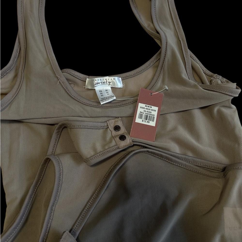 Designer BNWT Streetwear society taupe bodysuit size M Size M / US 6-8 / IT 42-44 - 4 Thumbnail