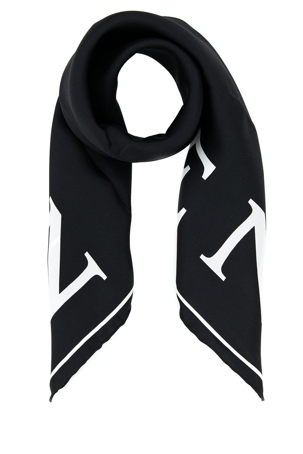 Alexander McQueen Black Silk Foulard Size ONE SIZE - 1 Thumbnail