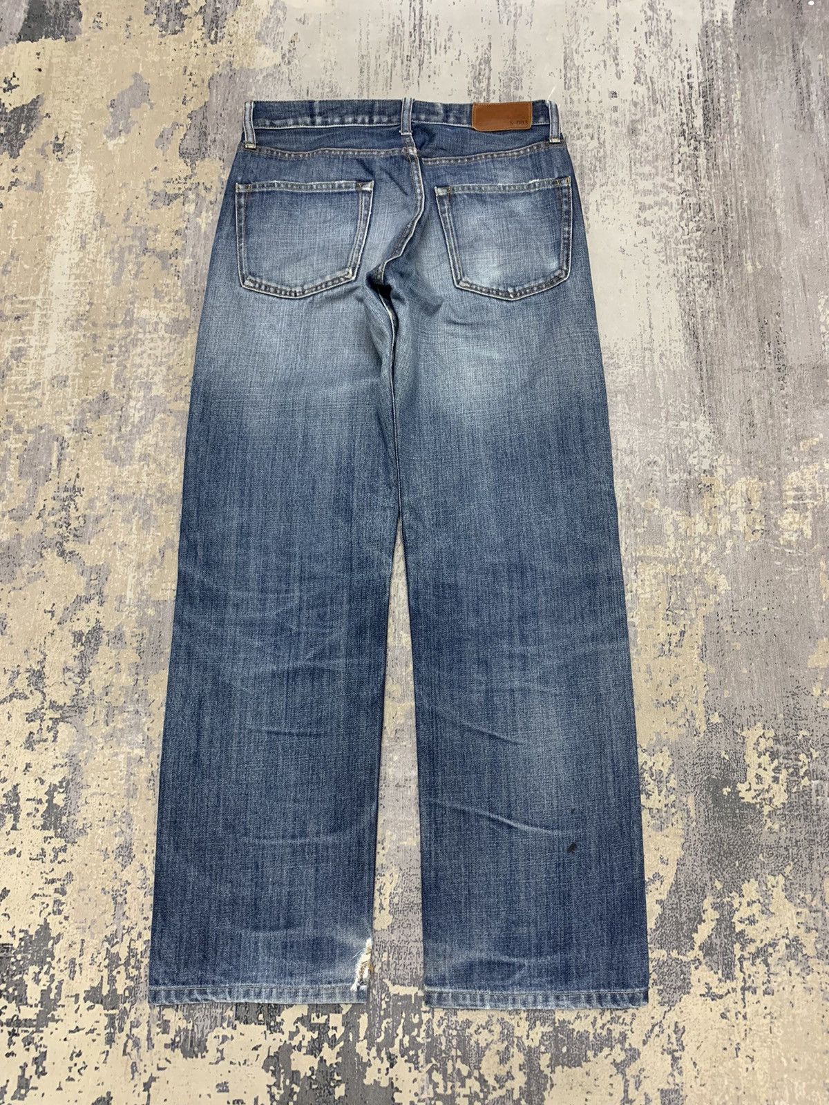 Japanese Brand Vintage Japanese Uniqlo S003 Mud Wash Distressed Loose Jeans Size US 30 / EU 46 - 10 Thumbnail
