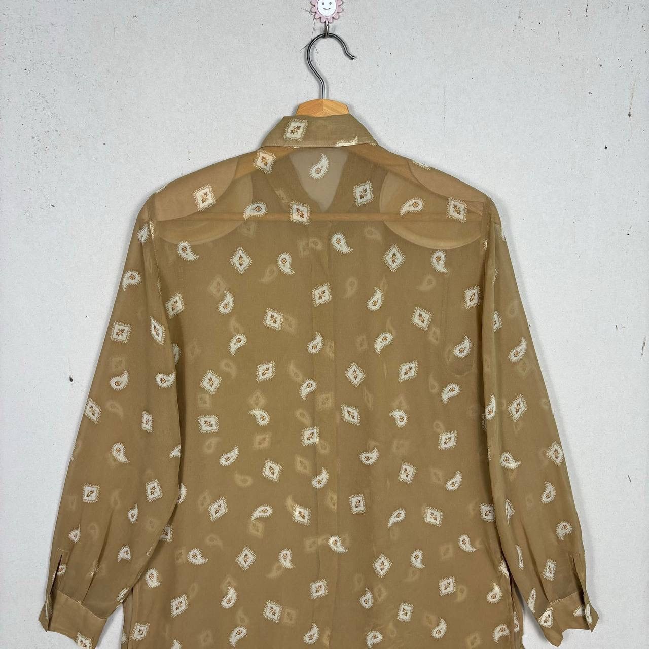 Burberry Vintage Burberrys Paisley Silk Shirt 90s C-TK83 M Rare Size M / US 6-8 / IT 42-44 - 4 Thumbnail