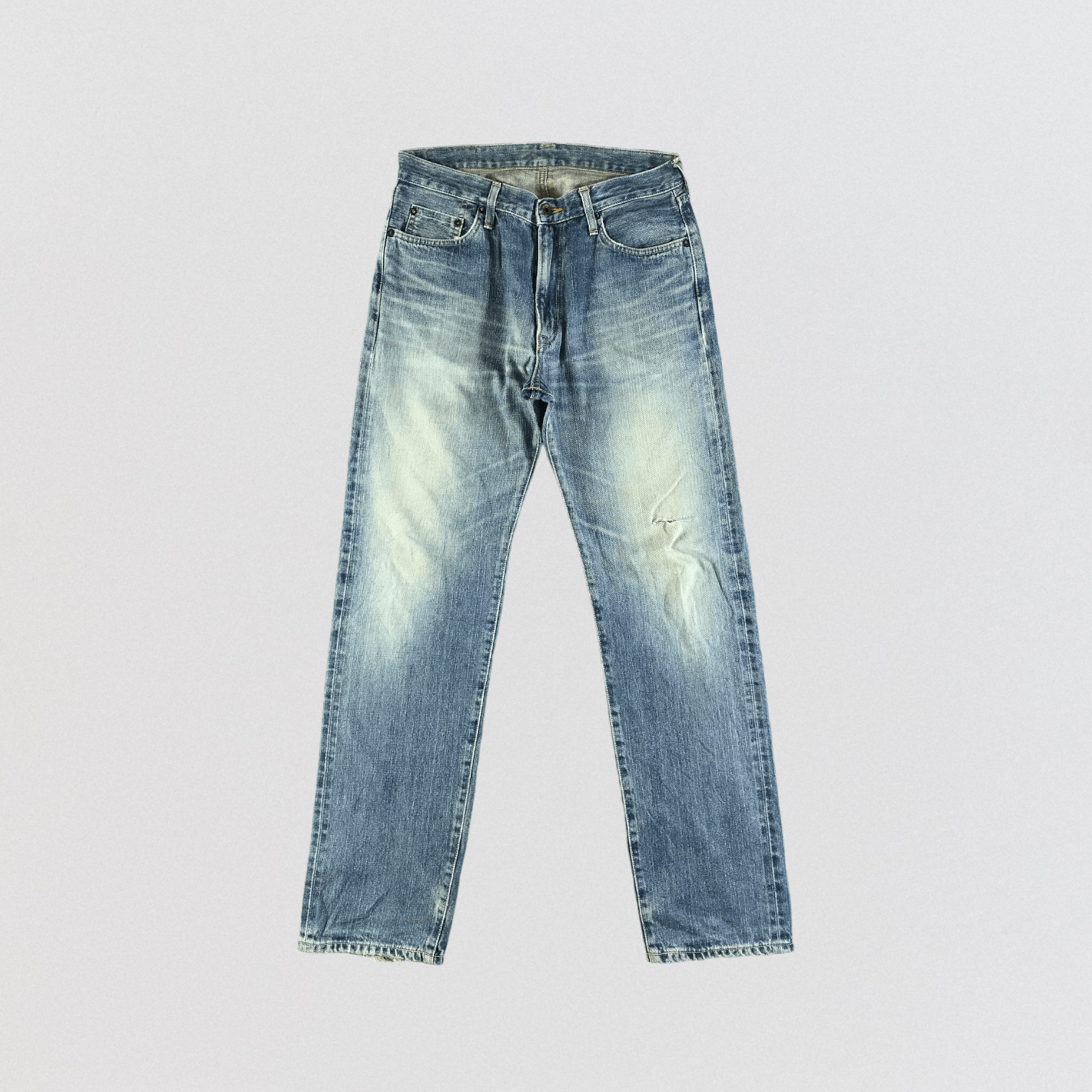 Edwin Vintage Blue Wash Edwin 505 Selvedge Jeans-JM3655 Size US 33 - 1 Thumbnail