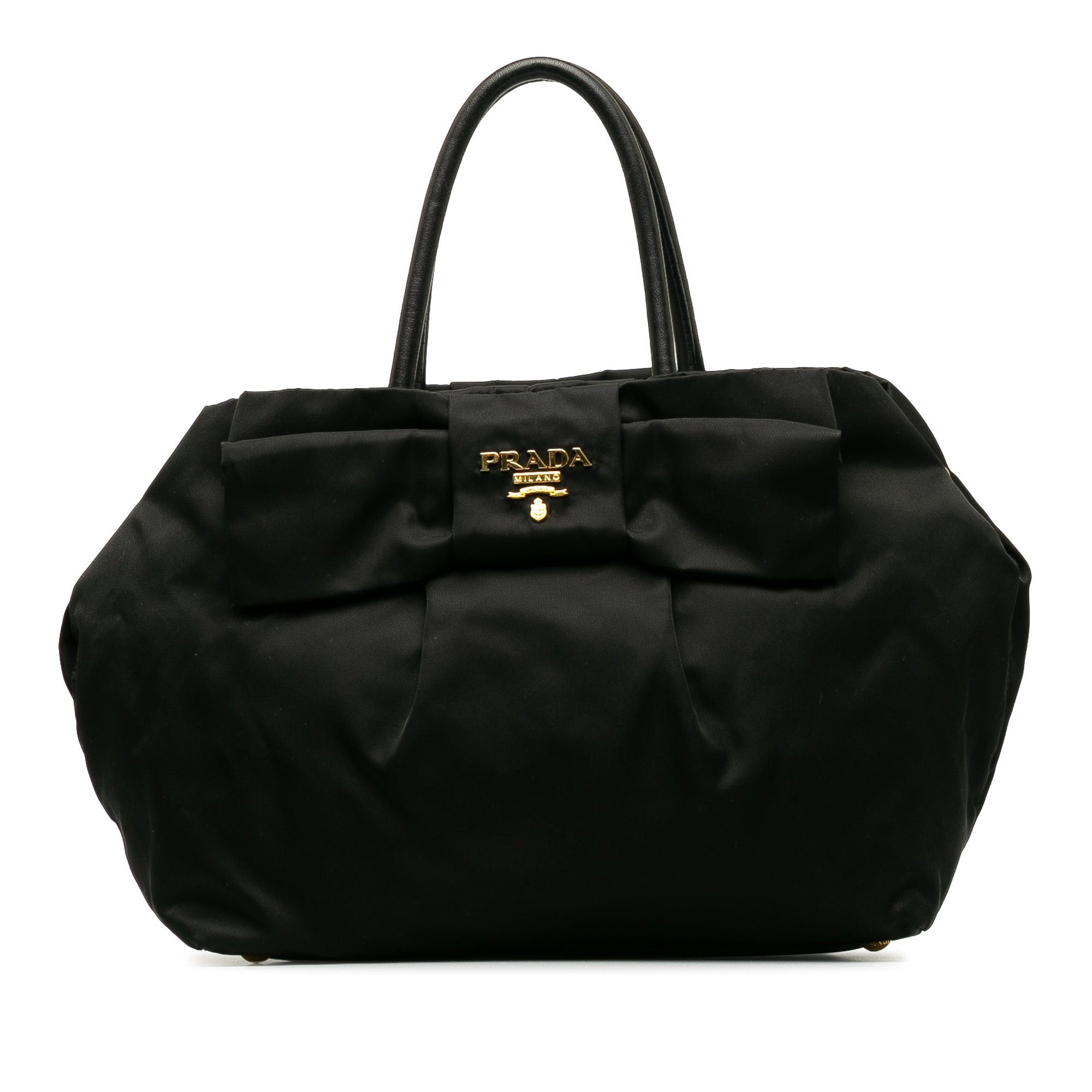 image of Prada Tessuto Fiocco Bow Tote Tote Bag in Black, Women's