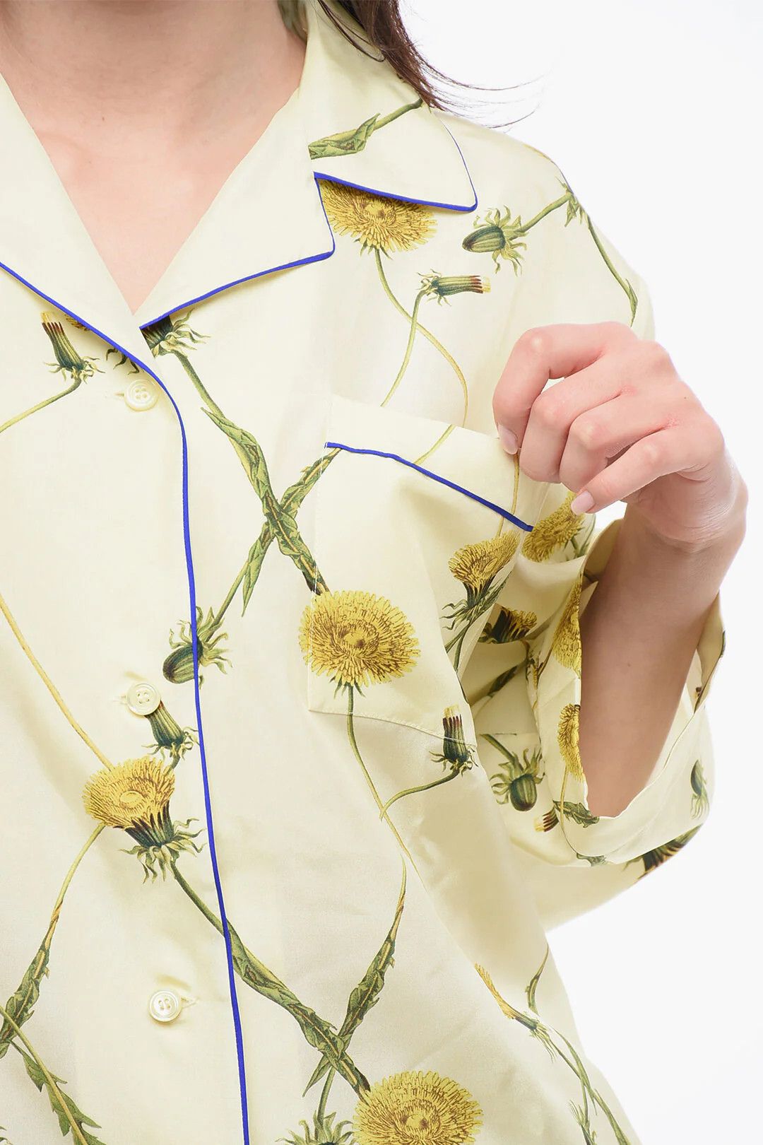 Burberry og1mm0426 Silk Blouse in Yellow Size XS / US 0-2 / IT 36-38 - 3 Thumbnail