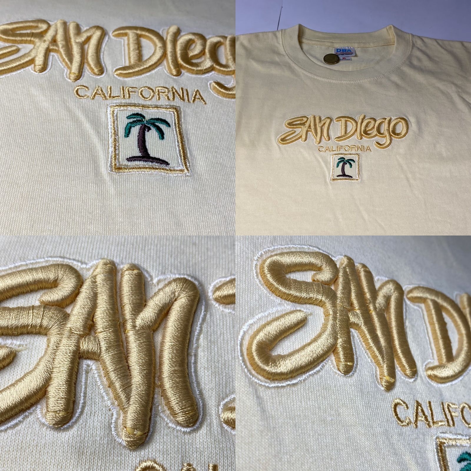 Vintage VINTAGE 80’s 90’s T Shirt San Diego Embroidered 3D XL Rare DBA Men Yellow Short Sleeve 100% Cotton Grunge Size US XL / EU 56 / 4 - 8 Thumbnail
