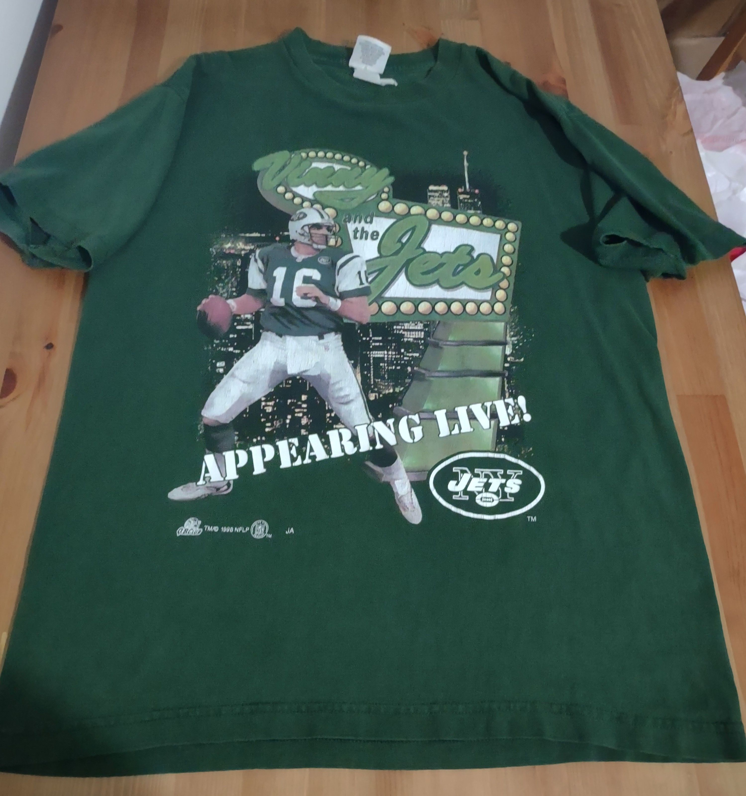 NFL × Vintage VTG 90s VATJ New York Jets Vinny Testaverde Sport Attack Tee Size US L / EU 52-54 / 3 - 1 Thumbnail