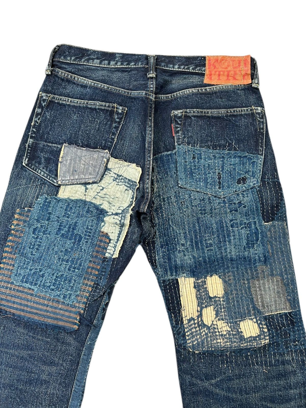 Kapital Kapital Kountry BORO Selvedge Denim Shorts (Kiro Hirata) Size US 31 - 12 Thumbnail