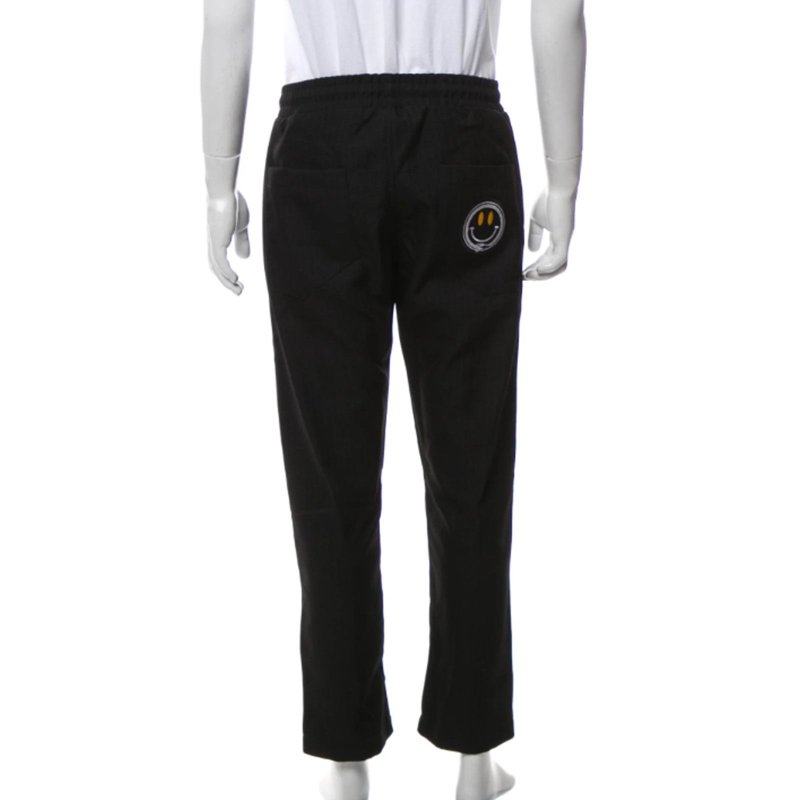 Rhude Rhude Men Black Pants White Stripe Smiley Face Size US 32 / EU 48 - 2 Thumbnail