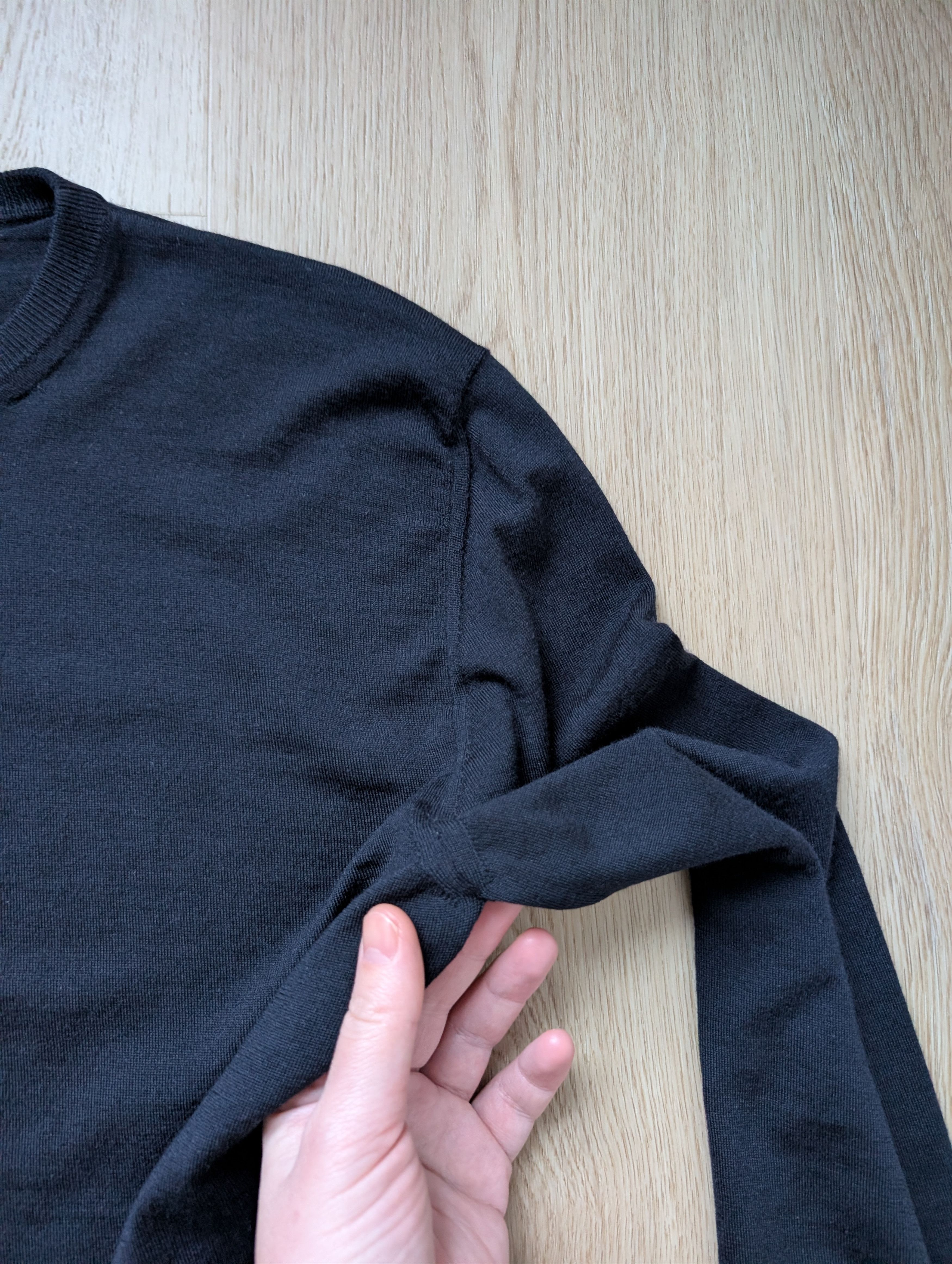 Other Luxury KA/NOA 593$ Mens Navy Extrafine Merino Wool Sweater Size US M / EU 48-50 / 2 - 3 Thumbnail