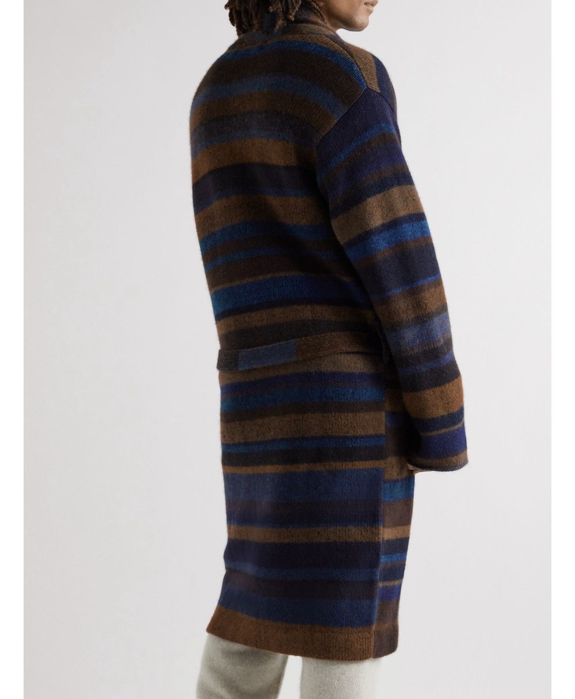 The Elder Statesman The Elder Statesman Striped Cashmere Cardigan/Robe Size US XL / EU 56 / 4 - 3 Thumbnail