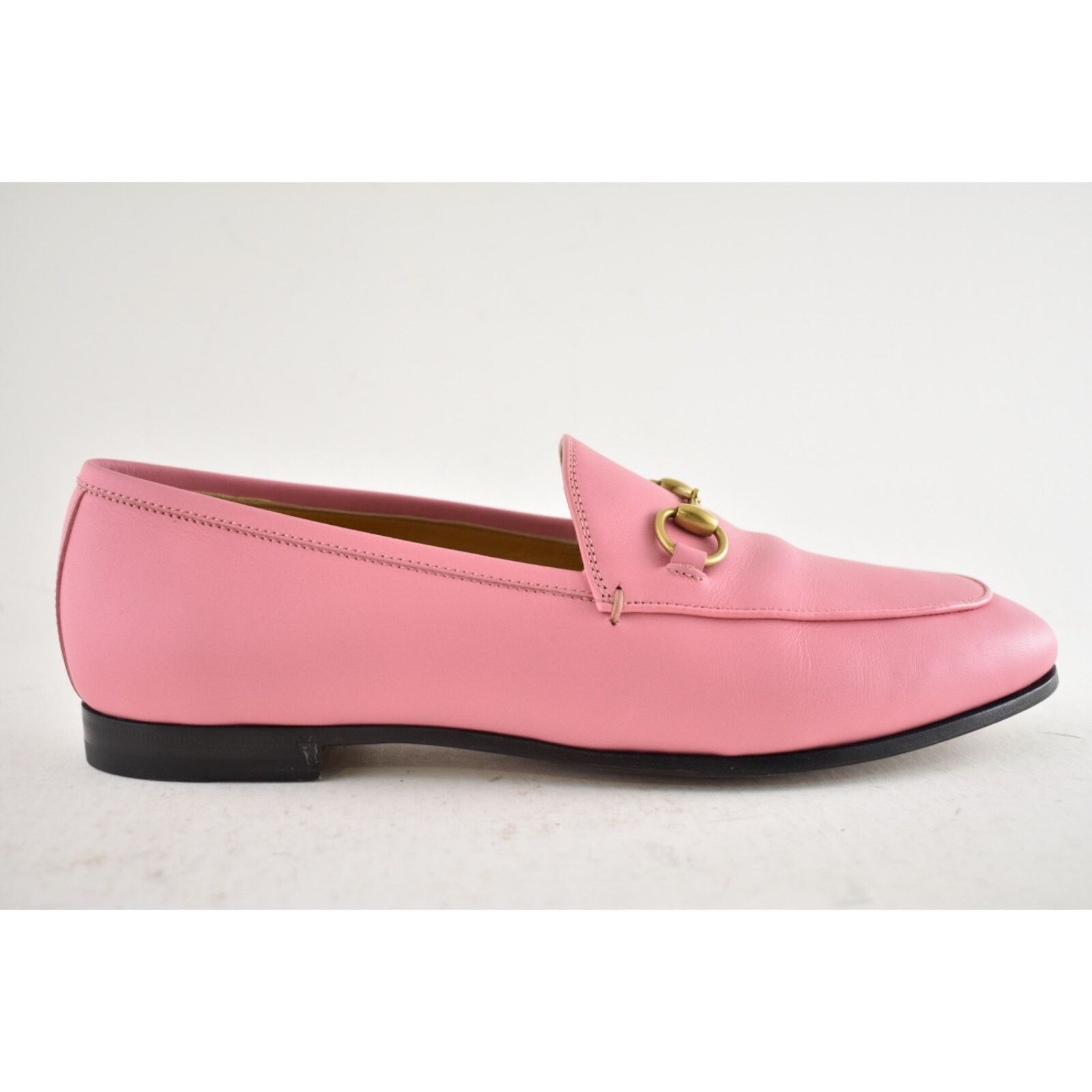 Gucci Gucci Jordaan Butterfly Pink Leather Gold Horsebit Mule Size US 12 / IT 42 - 2 Thumbnail