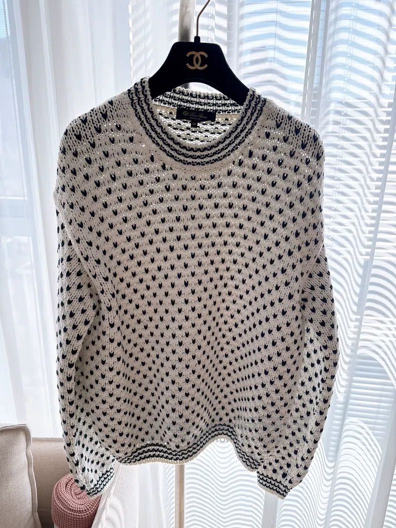 Loro Piana Loro Piana Lady's Pure Cotton Knit Top Size XS / US 0-2 / IT 36-38 - 1 Thumbnail