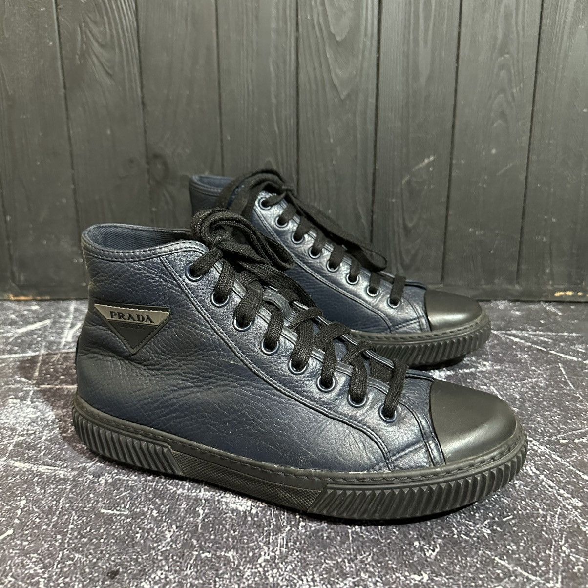 Prada PRADA - Men’s Leather High Top Sneakers Size 7, 8Us Size US 8 / EU 41 - 2 Thumbnail