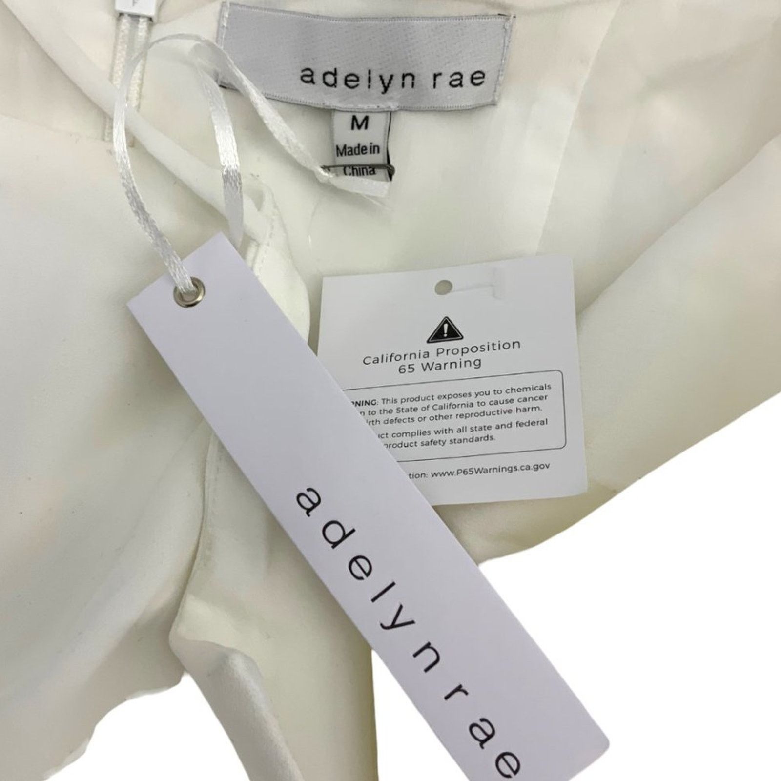 Other Adelyn Rae White Charli Pleated Midi Dress Medium NWT $138 Size M / US 6-8 / IT 42-44 - 4 Thumbnail