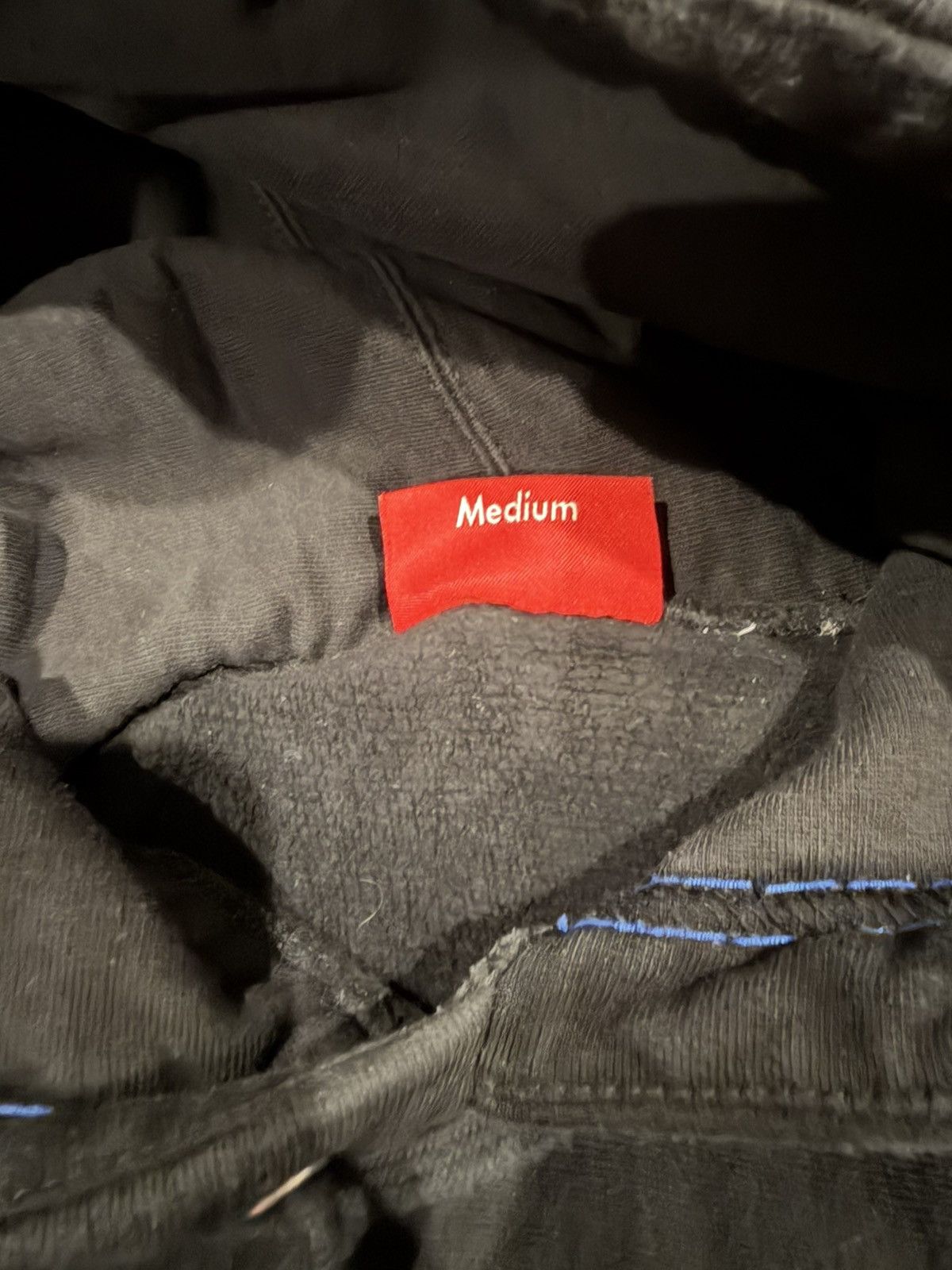 Supreme Supreme big stitch multi colored black hoodie Size US M / EU 48-50 / 2 - 4 Thumbnail